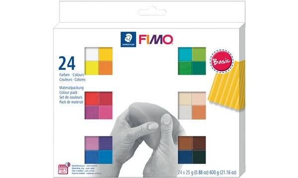 FIMO SOFT Modelliermasse-Set "Basic", 24er Set
