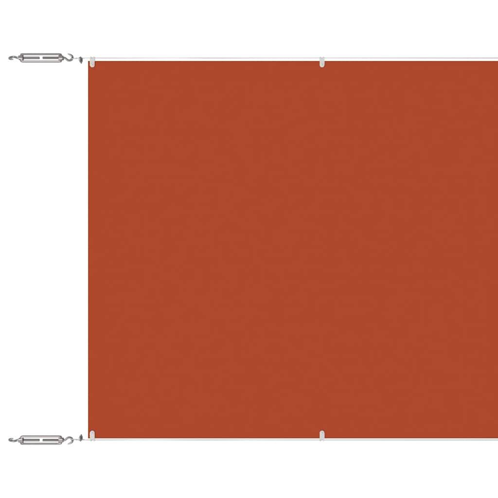 vidaXL Senkrechtmarkise Terrakotta 100x1200 cm Oxford-Gewebe