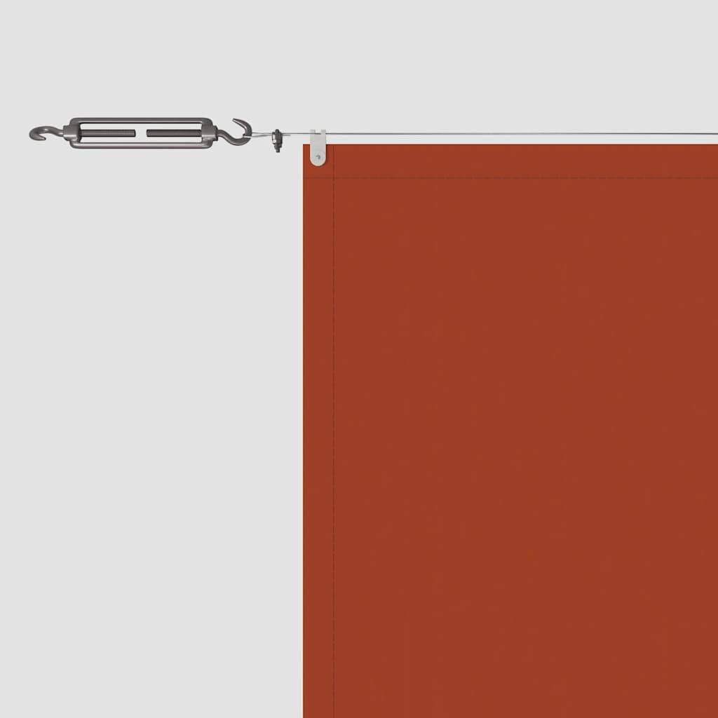 vidaXL Senkrechtmarkise Terrakotta 100x1200 cm Oxford-Gewebe