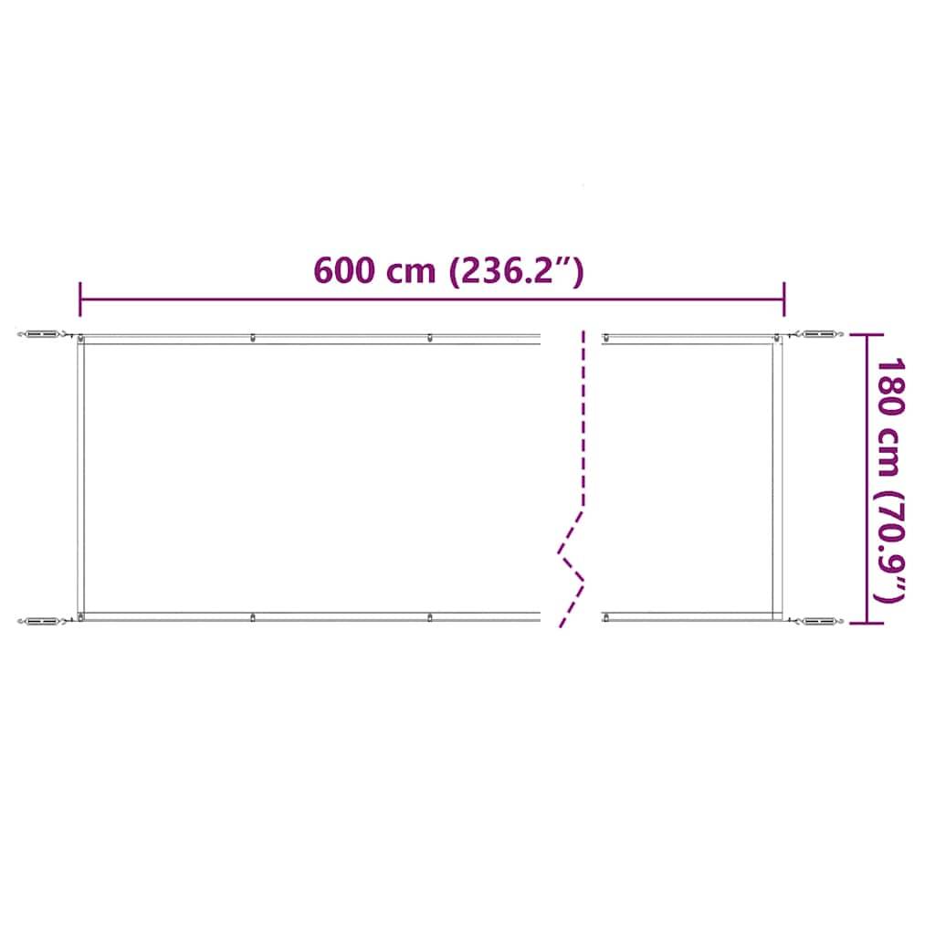 vidaXL Senkrechtmarkise Hellgrün 180x600 cm Oxford-Gewebe