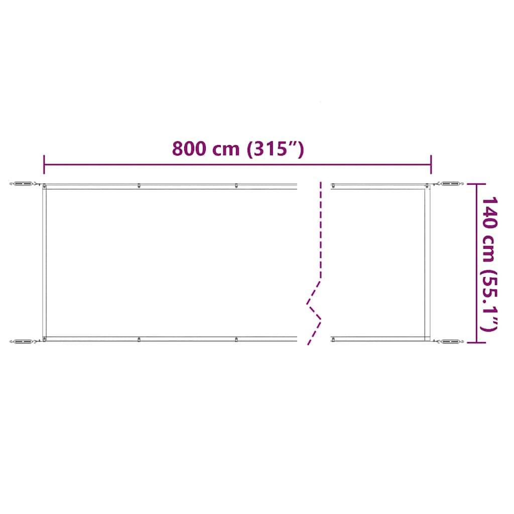 vidaXL Senkrechtmarkise Taupe 140x800 cm Oxford-Gewebe