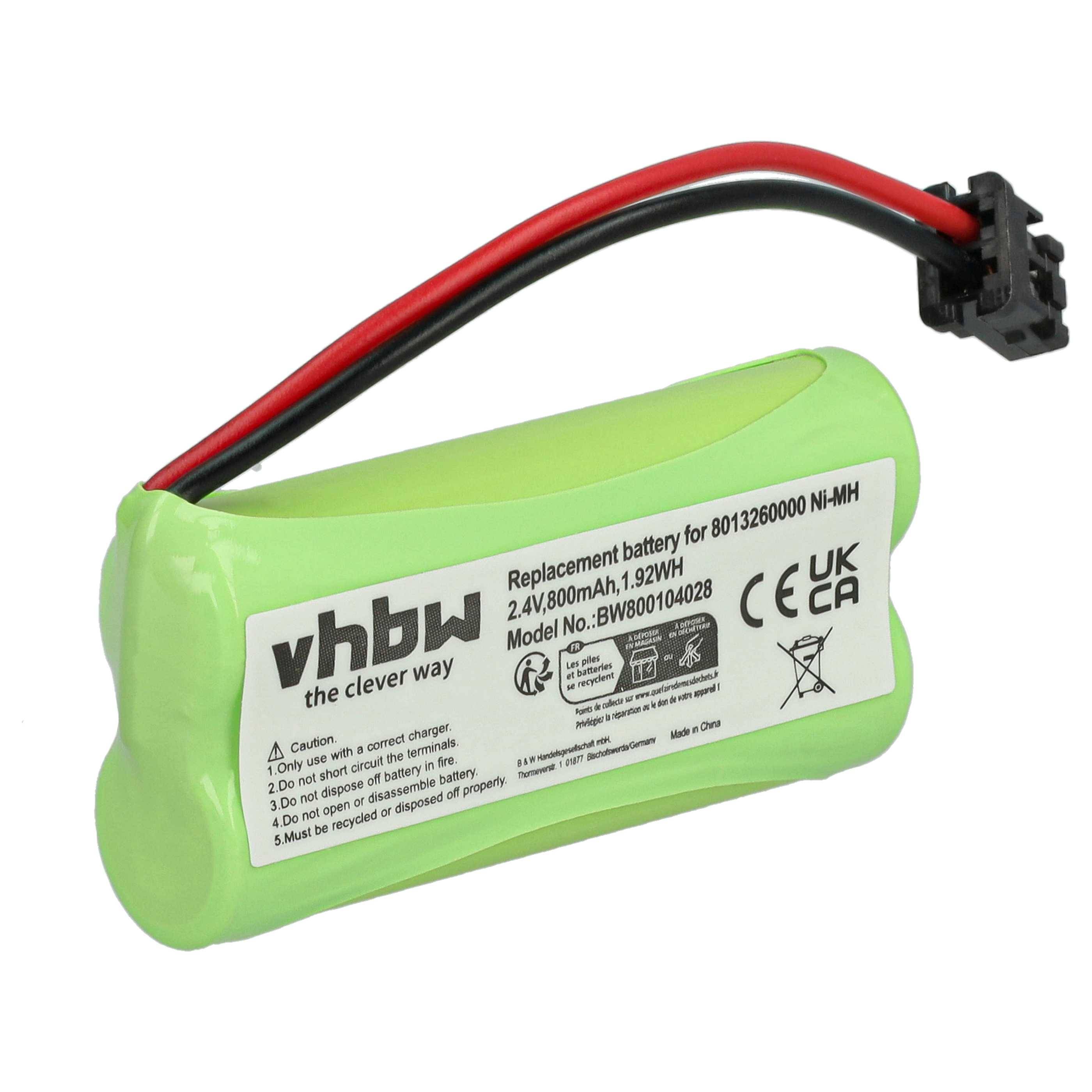 vhbw Akku Ersatz für 8913300000, 8913300100, 8913350000, 89-1335-00, BATT-6010, BBTG0671011 für schnurlos Festnetz