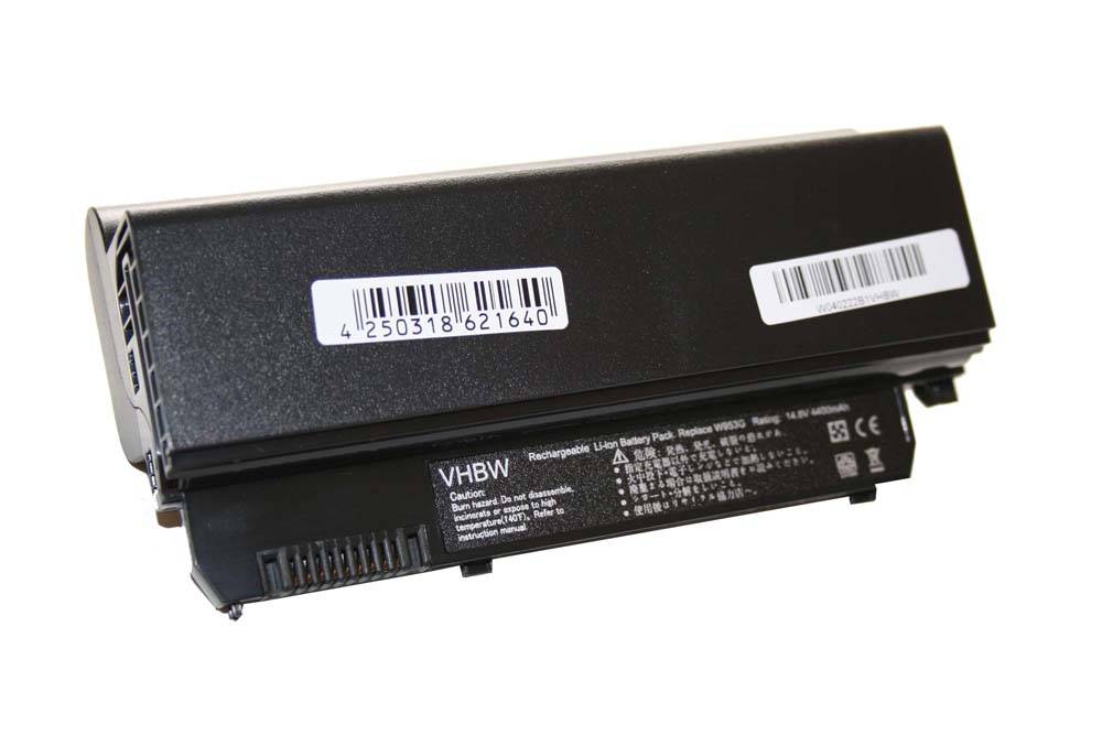 vhbw Akku Ersatz für Dell D044H, W953G, 312-0831 für Notebook (4400 mAh, 14,8 V, Li-Ion)