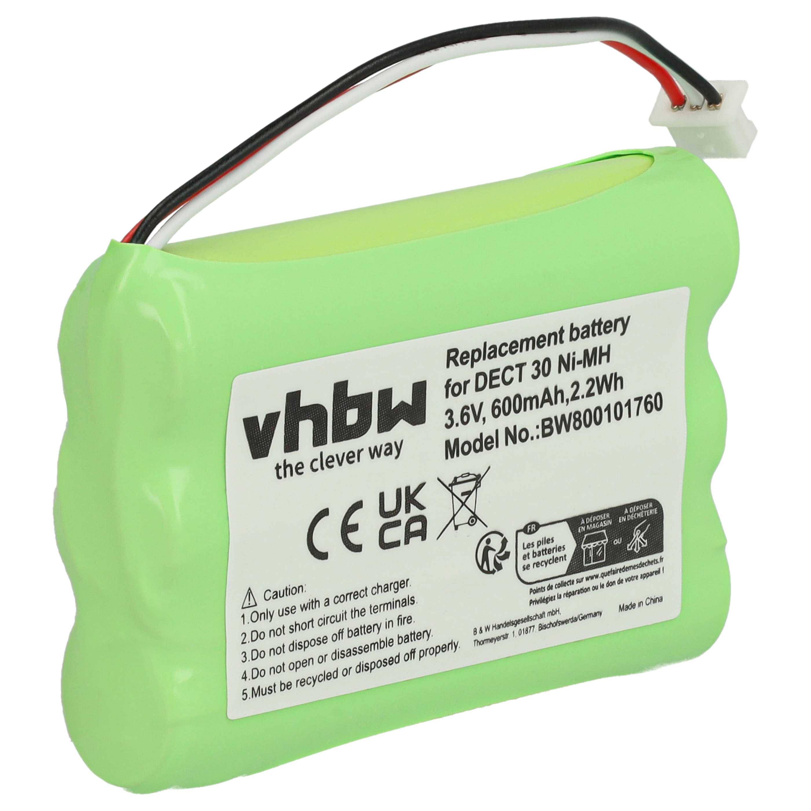 vhbw Akku kompatibel mit KIR 200903 | 3040, 3020, Z304, Z3020, 4080, 4040, 4020, 3340, T-PLUS2 schnurlos Festnetz