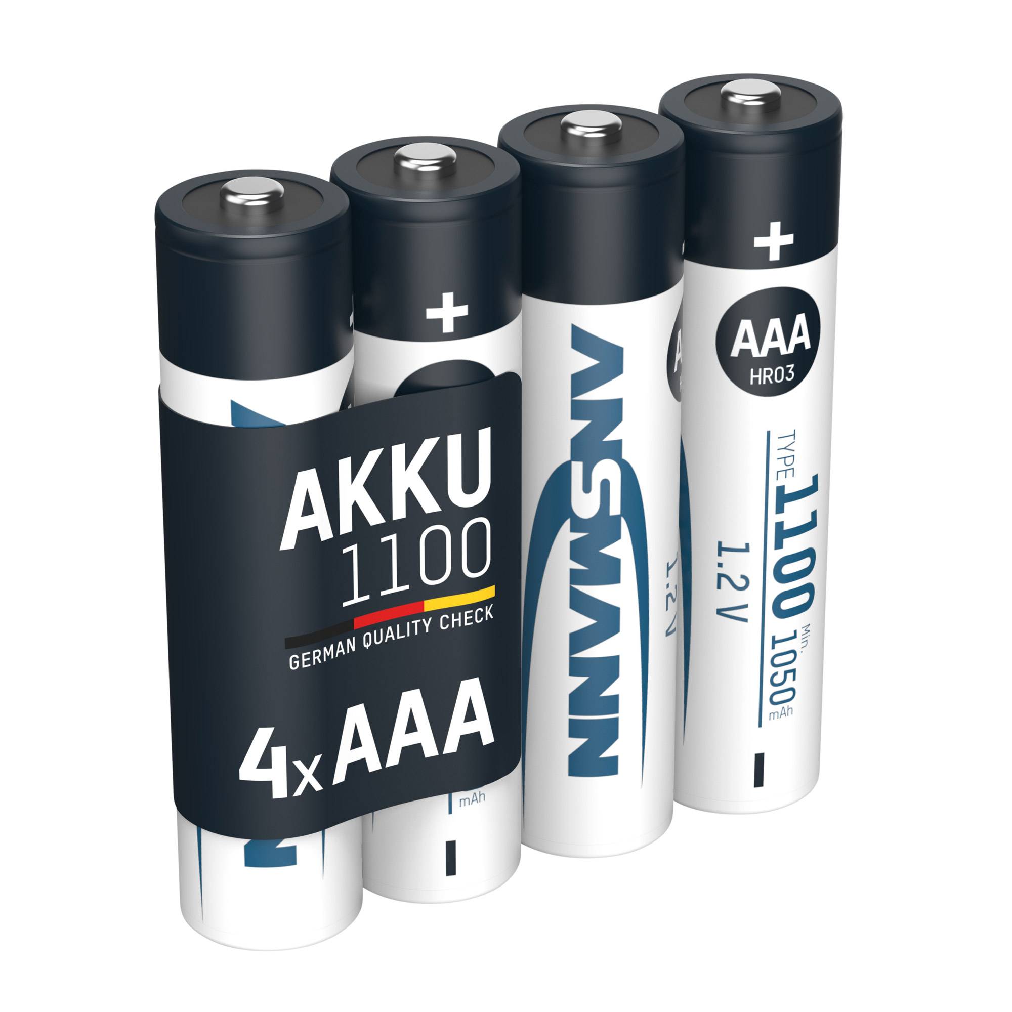 ANSMANN 5035232 NiMH-Akku Micro AAA, 1100mAh, 4er-Pack Strom / Energie / &