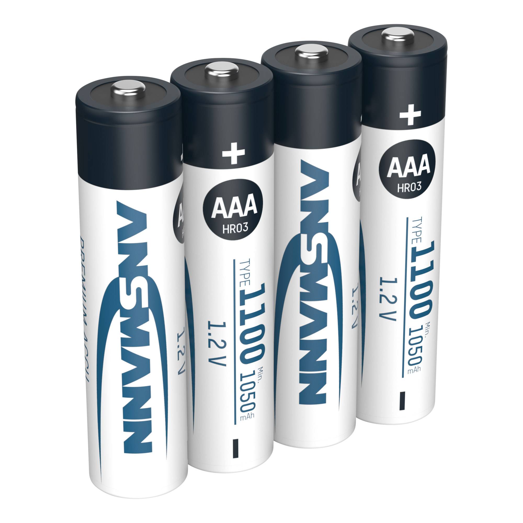 ANSMANN 5035232 NiMH-Akku Micro AAA, 1100mAh, 4er-Pack Strom / Energie / &