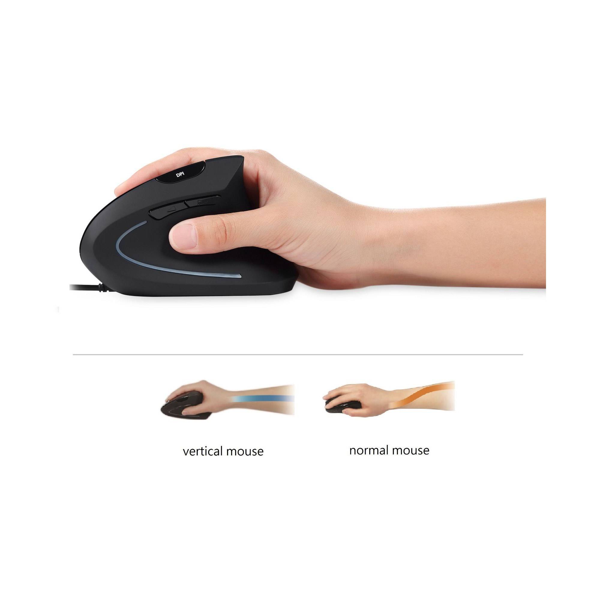 Perixx PERIMICE-513 N, ergonomische Maus, für Rechtshänder, vertikal, / &