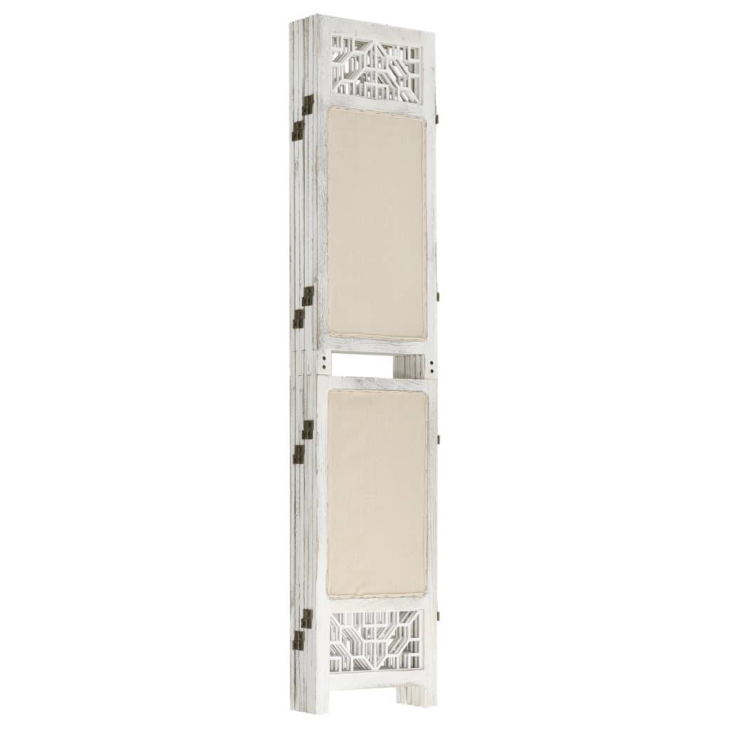 vidaXL 6-tlg. Raumteiler Creme 210x165 cm Stoff
