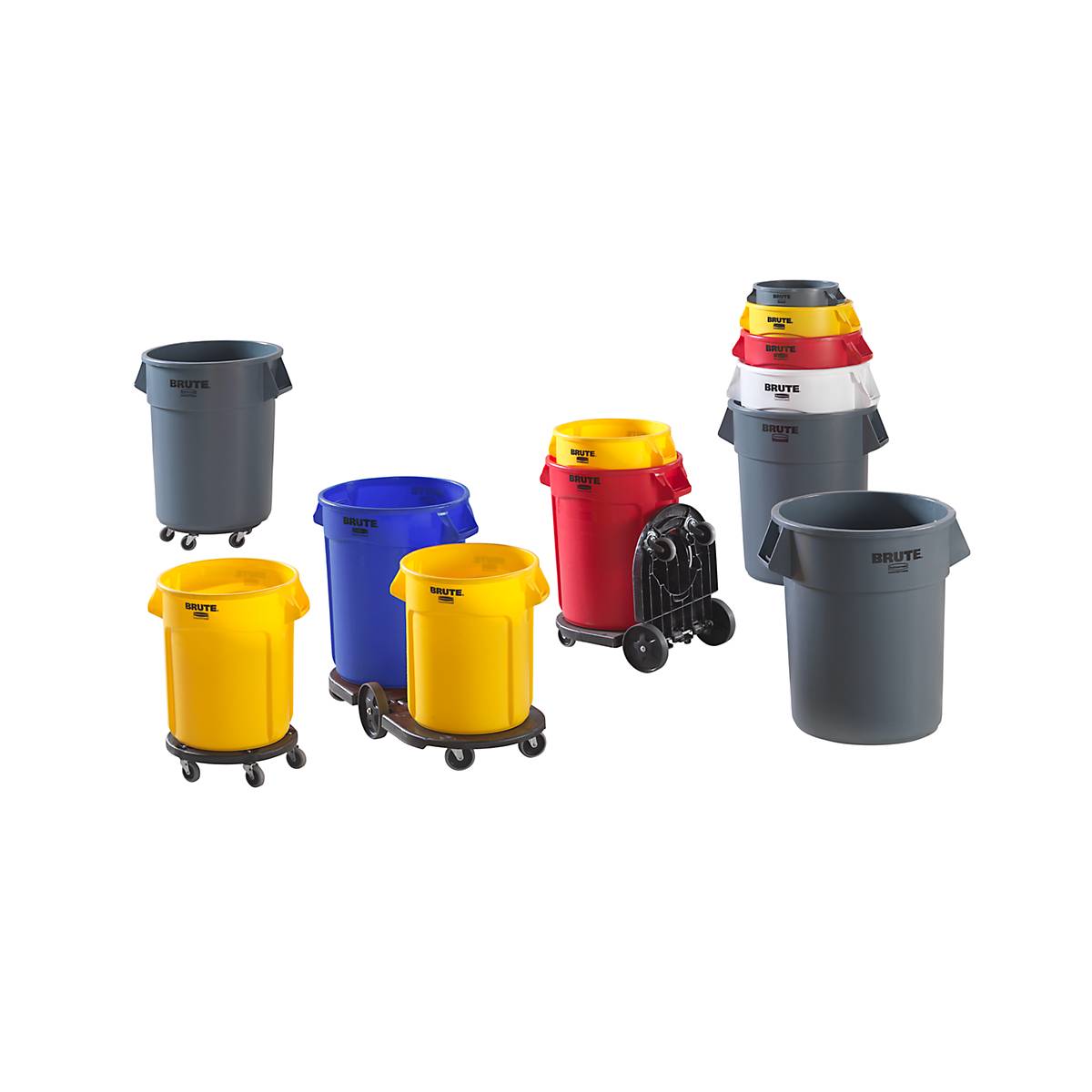 Rubbermaid 0086876013436 Wertstoffbehälter 75l (Ø x H) 495mm x 580mm Grau 1St.