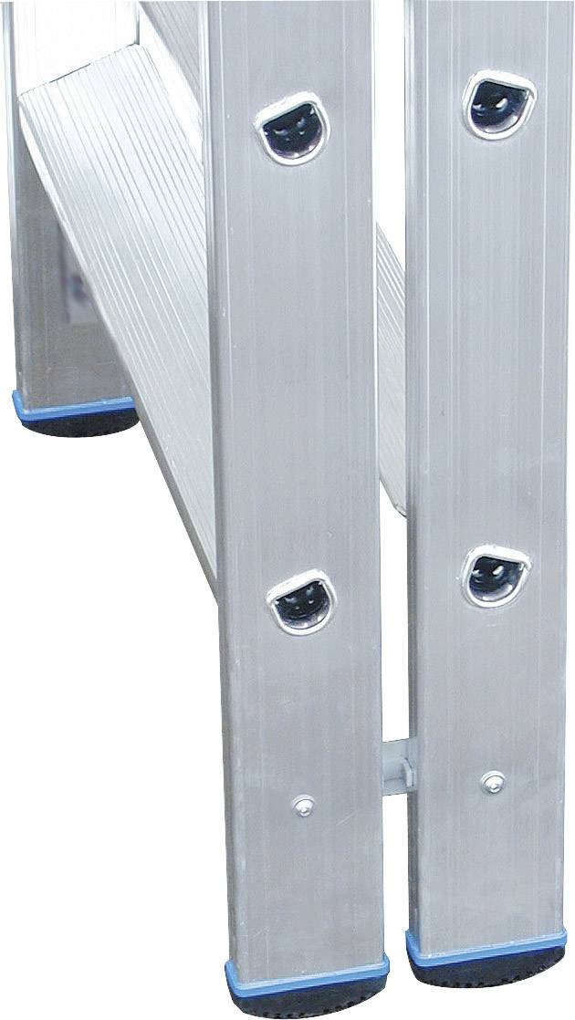 Krause 124715 Aluminium Stufen-Doppelleiter Arbeitshöhe (max.): 2.25m Silber DIN EN 131 4.2kg