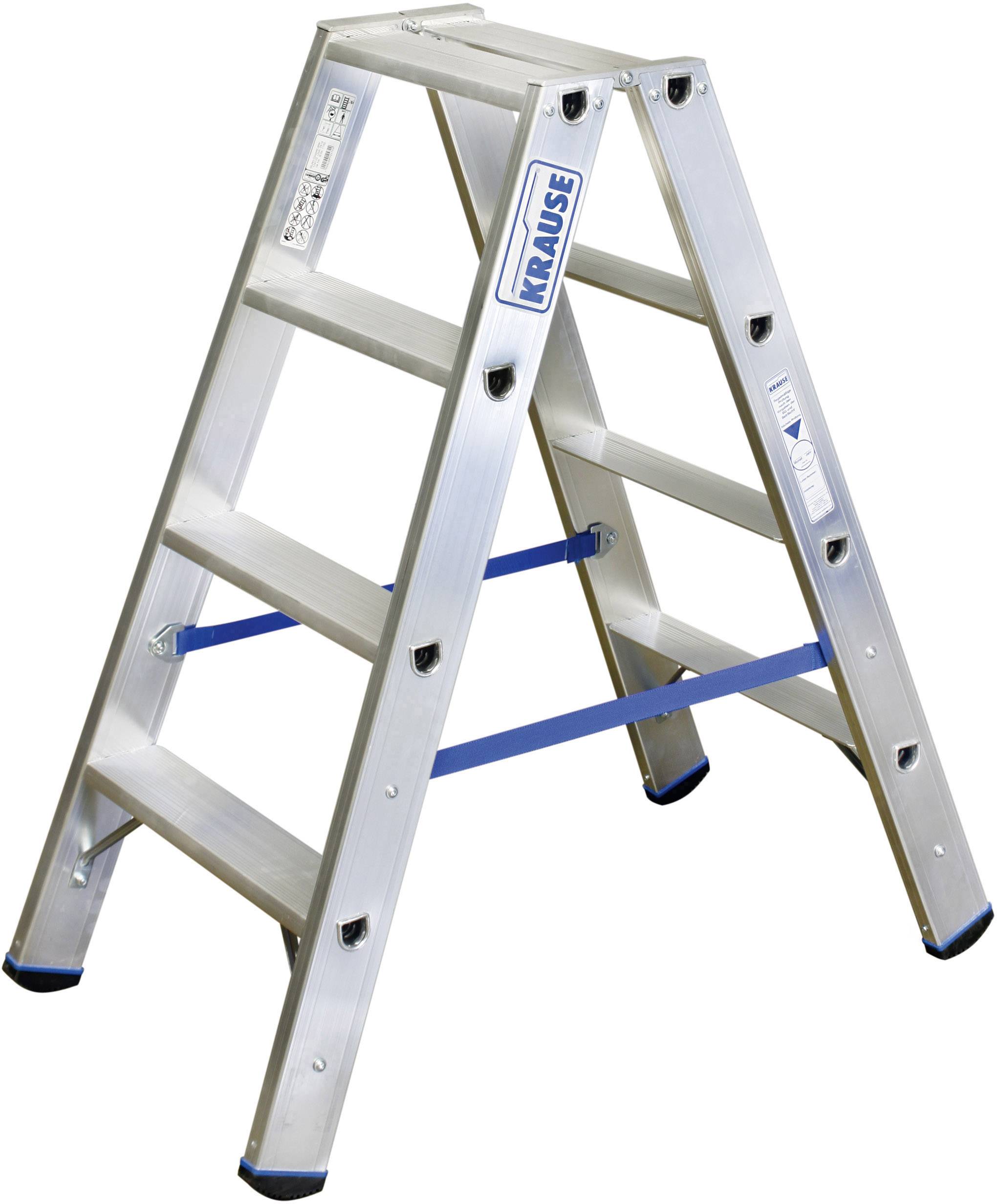 Krause 124722 Aluminium Treppe Arbeitshöhe (max.): 2.45m Silber DIN EN 131 5.5kg