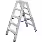Krause 124739 Aluminium Stufen-Doppelleiter Arbeitshöhe (max.): 2.70m Silber DIN EN 131 6.7kg Krause 124739 Aluminium Stufen-Doppelleiter Arbeitshöhe (max.): 2.70m Silber DIN EN 131 6.7kg