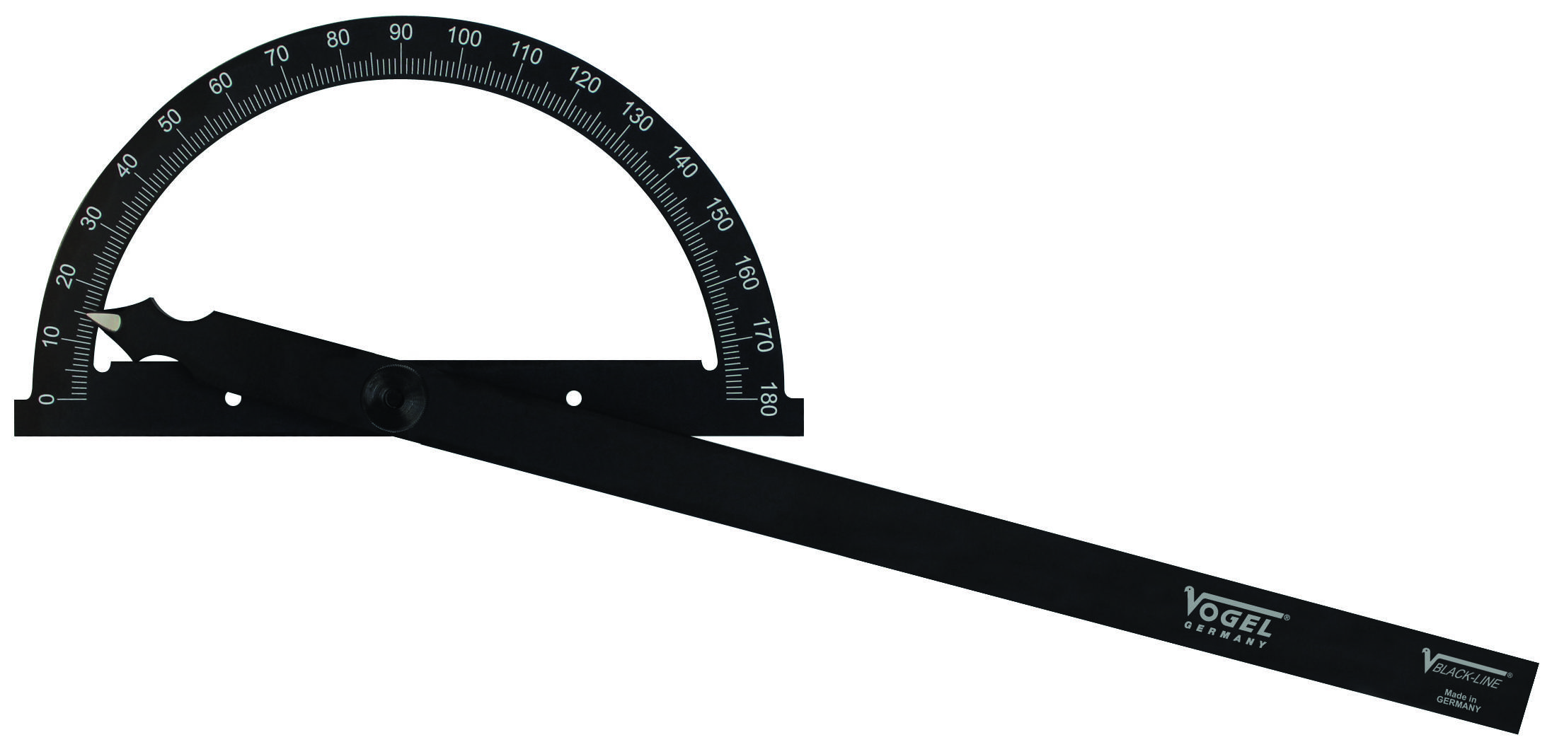 Gradmesser 0 - 180° 322512.2 Gradbogen 120 mm Schenkellänge 150 mm