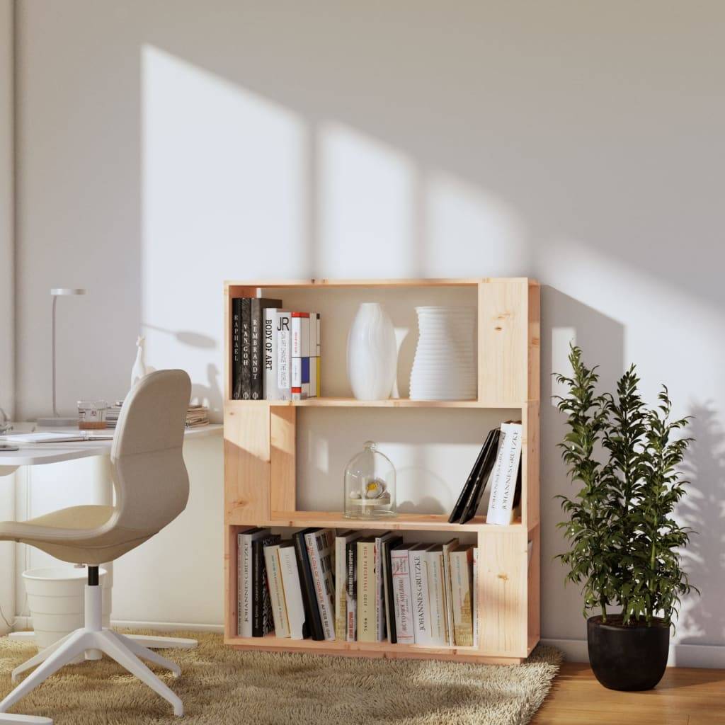vidaXL Bücherregal/Raumteiler 80x25x101 cm Massivholz Kiefer