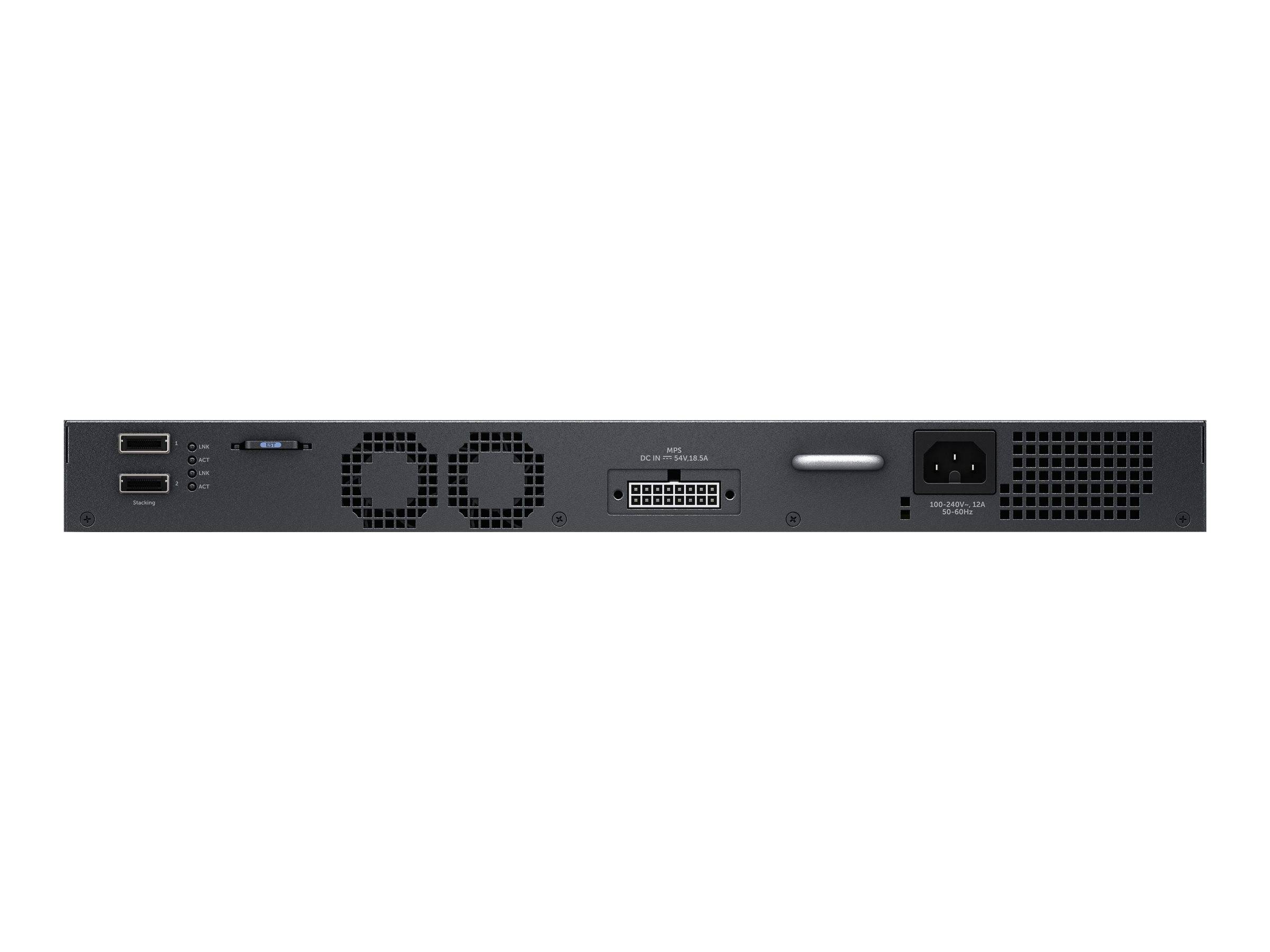 Dell Networking N2024P - Switch - L2+ - managed - 24 x 10/100/1000 + 2 x 10 Gigabit SFP+ - Luftstrom von vorne nach hinten