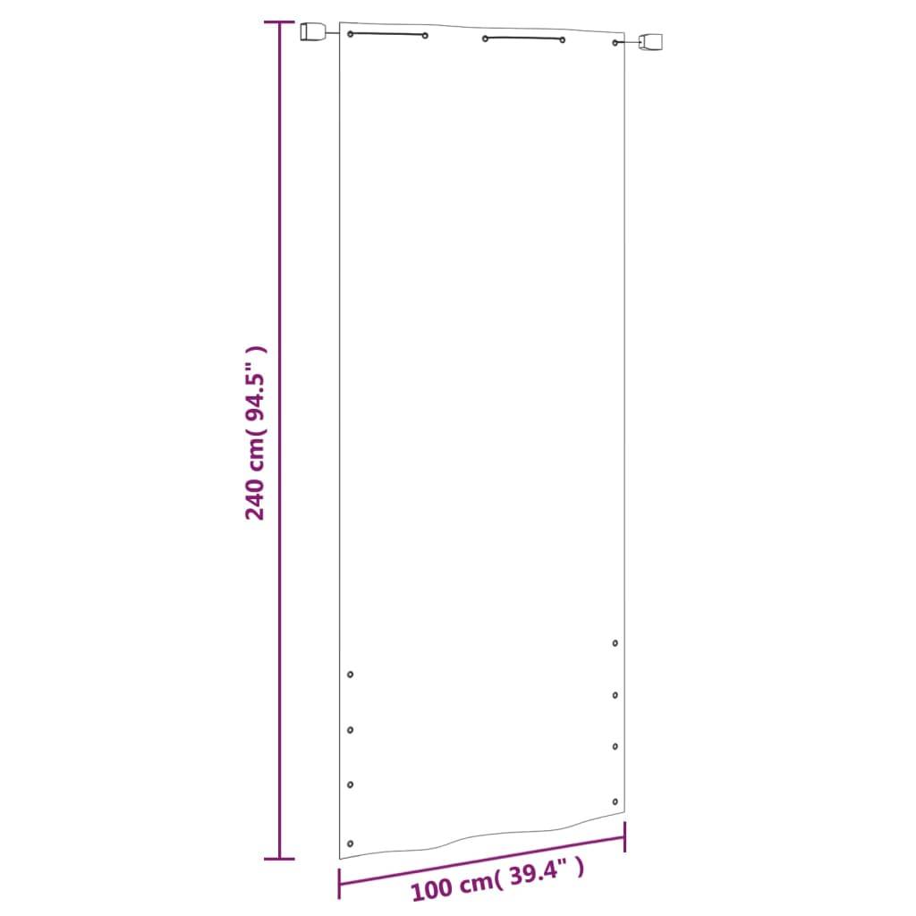 vidaXL Balkon-Sichtschutz Hellgrün 100x240 cm Oxford-Gewebe