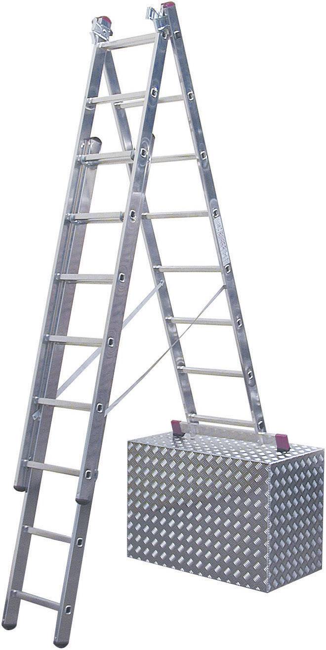 Krause 033383 Aluminium Multifunktionsleiter inkl. Traverse Arbeitshöhe (max.): 5.40m Silber DIN EN 131 12kg