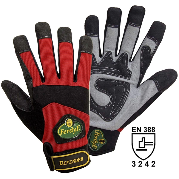 FerdyF. Mechanics Defender 1935-9 Clarino®-Kunstleder Montagehandschuh Größe (Handschuhe): 9, L EN 388:2016 CAT II 1 Paar FerdyF. Mechanics Defender 1935-9 Clarino®-Kunstleder Montagehandschuh Größe (Handschuhe): 9, L EN 388:2016 CAT II 1 Paar
