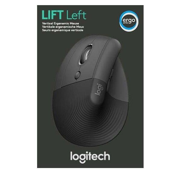 Logitech Lift Left Vertical Ergonomic Mouse Ergonomische Maus Bluetooth®, Funk Optisch Graphite 6 Tasten 4000 dpi Ergonomisch