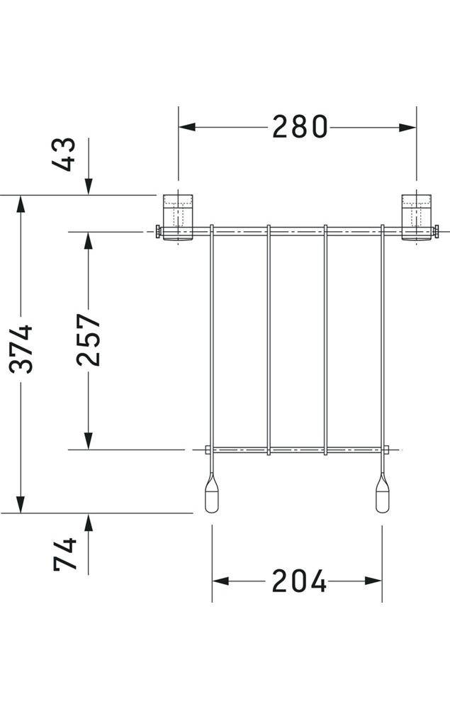 Duravit Klapprost mit Befestigung chrom
