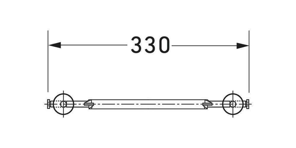 Duravit Klapprost mit Befestigung chrom