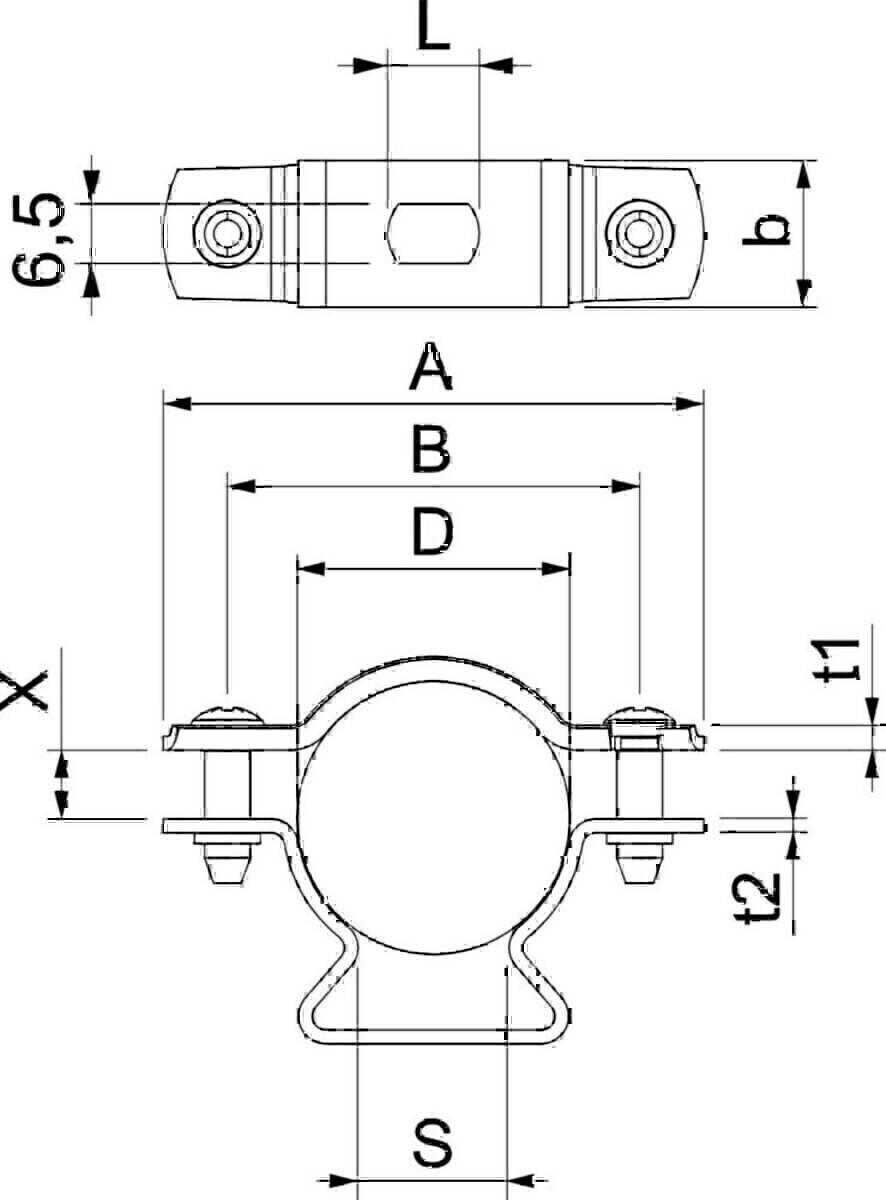 OBO Bettermann Vertr Abstandschelle mit Langloch