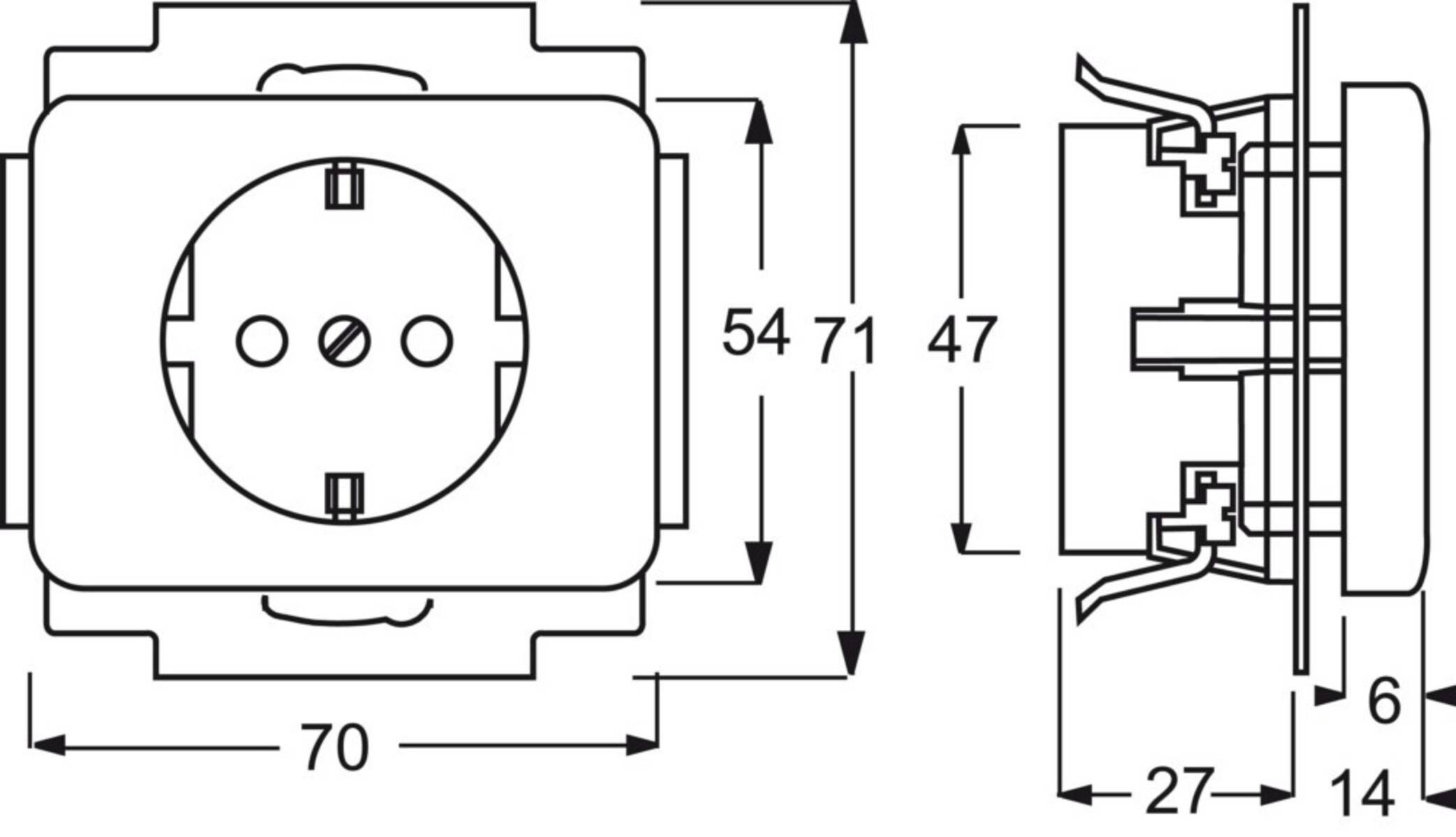 ABB 2CKA002013A5018 Geräteeinsatz IP20 Verkehrsweiß, Weiß