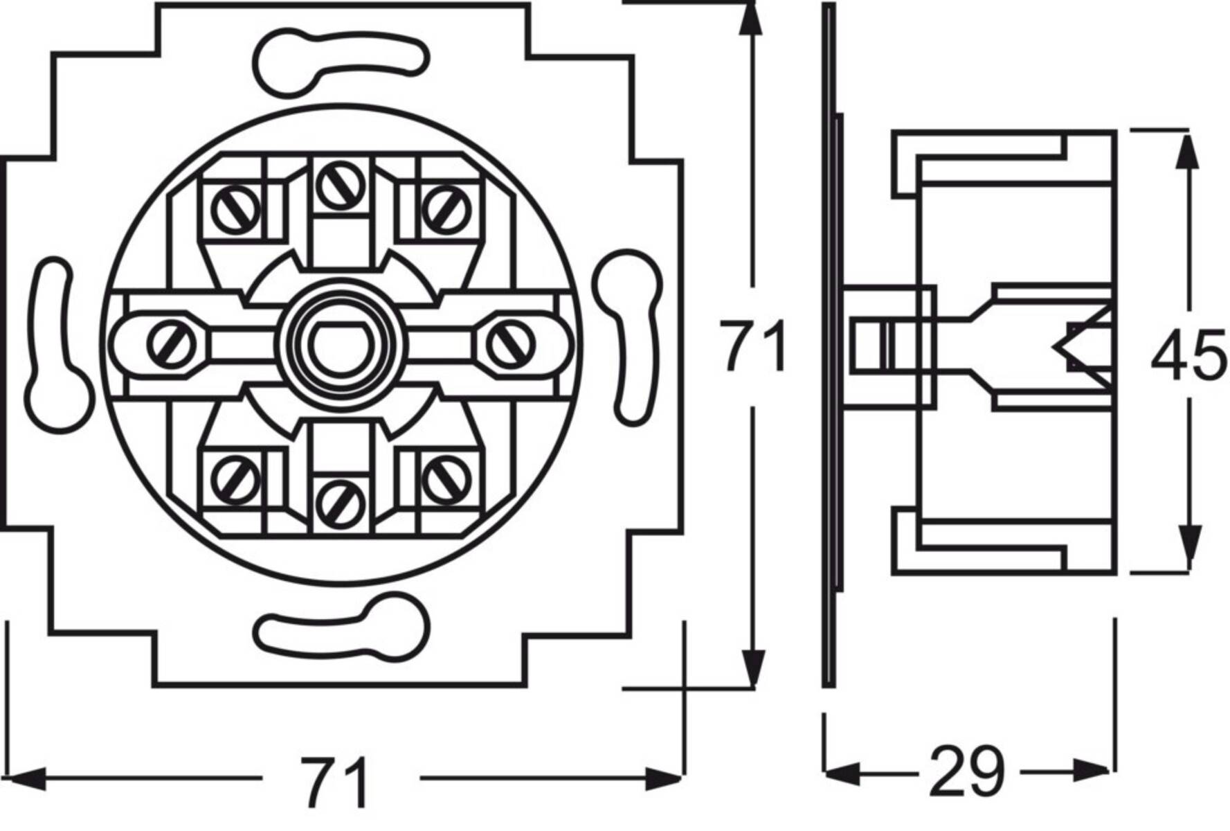 ABB 2CKA001101A0534 Geräteeinsatz IP20 Creme-Weiß, Perlweiß