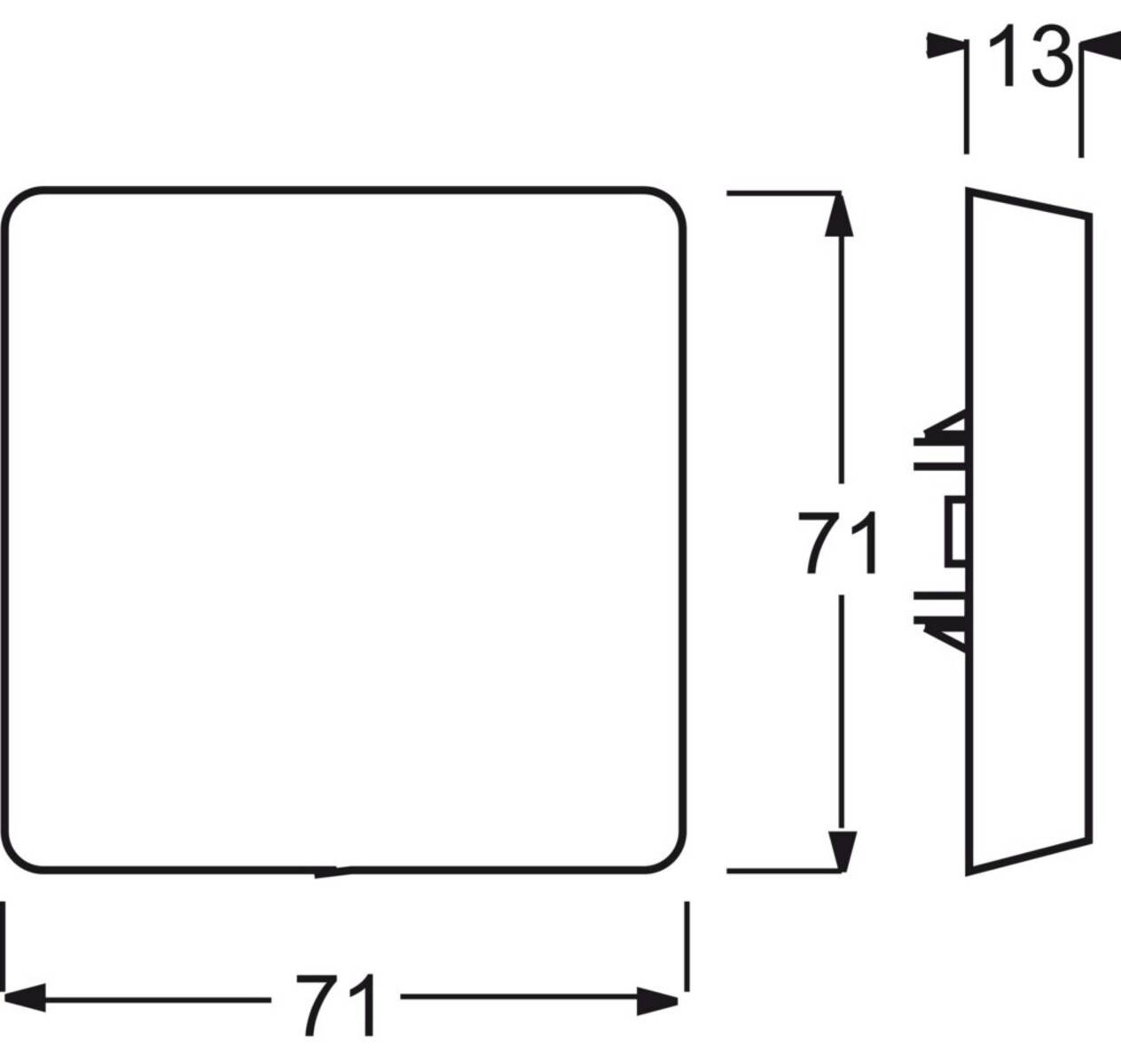 ABB 2138-33 Blindabdeckung Aluminium, Weißaluminium (RAL 9006) 2CKA001710A3800
