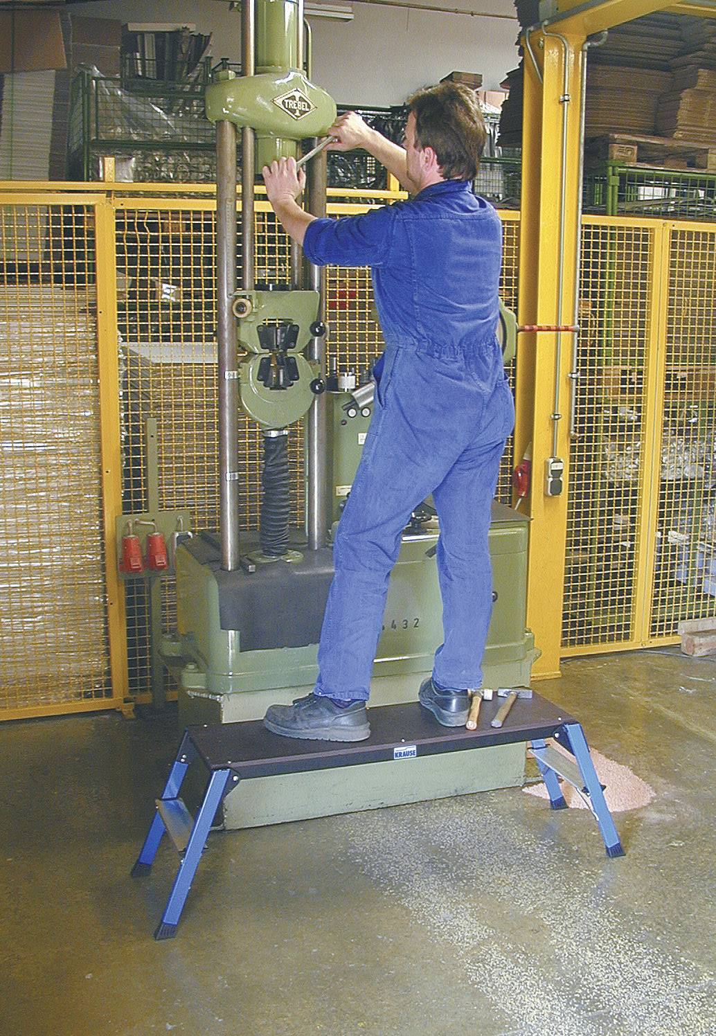 Krause MONTO® StepTop® 130099CO Aluminium Arbeitsplattform Arbeitshöhe (max.): 2.5 m Blau, Schwarz 9 kg