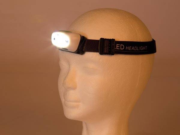 Stirnlampe led wiederaufladbar 160 lm 14,5 cm nylon schwarz