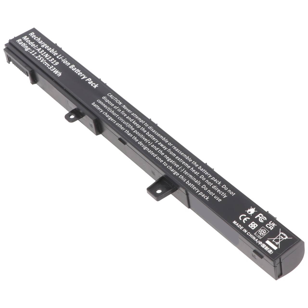 Akku passend für ASUS D550M, X551M, Li-ion, 11,25V, 2930mAh, 33Wh, schwarz