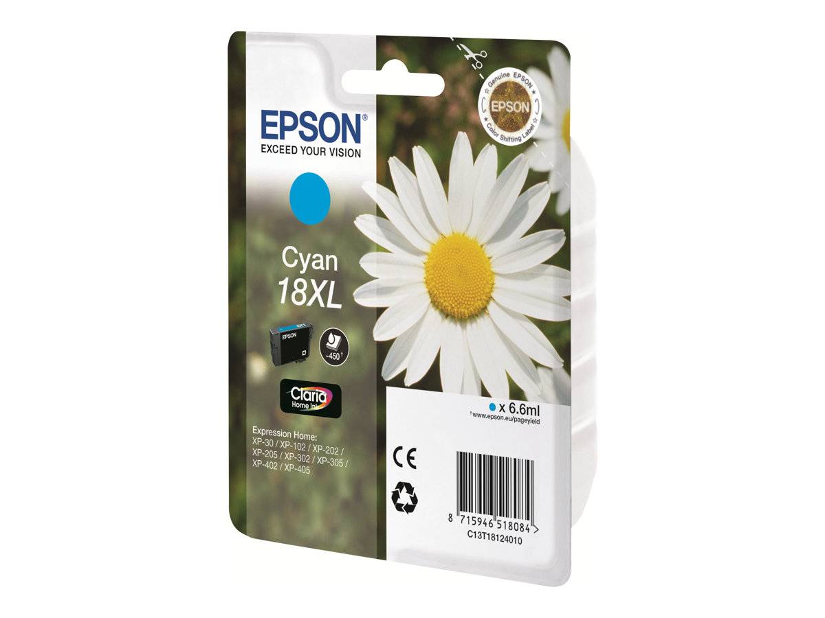 Epson 18XL - 6.6 ml - XL - Cyan - Original - Tintenpatrone