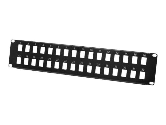 exertis Connect - Patch-Paneel-Platte - Rack montierbar - Schwarz - 2U - 48.3 cm (19)