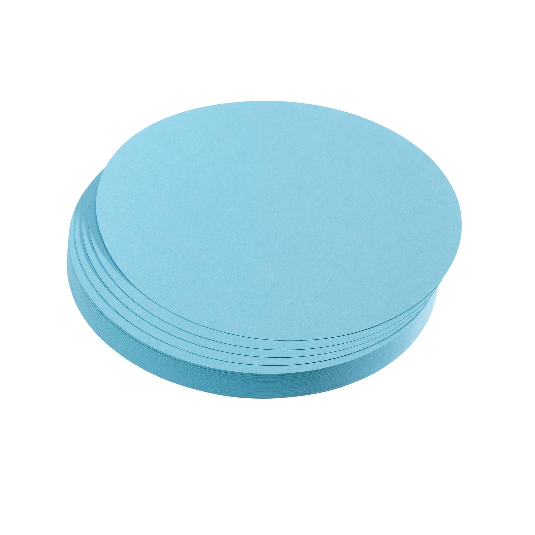 FRANKEN - Moderationskarte - Kreis - Durchmesser: 14 cm - Hellblau (Packung mit 500)