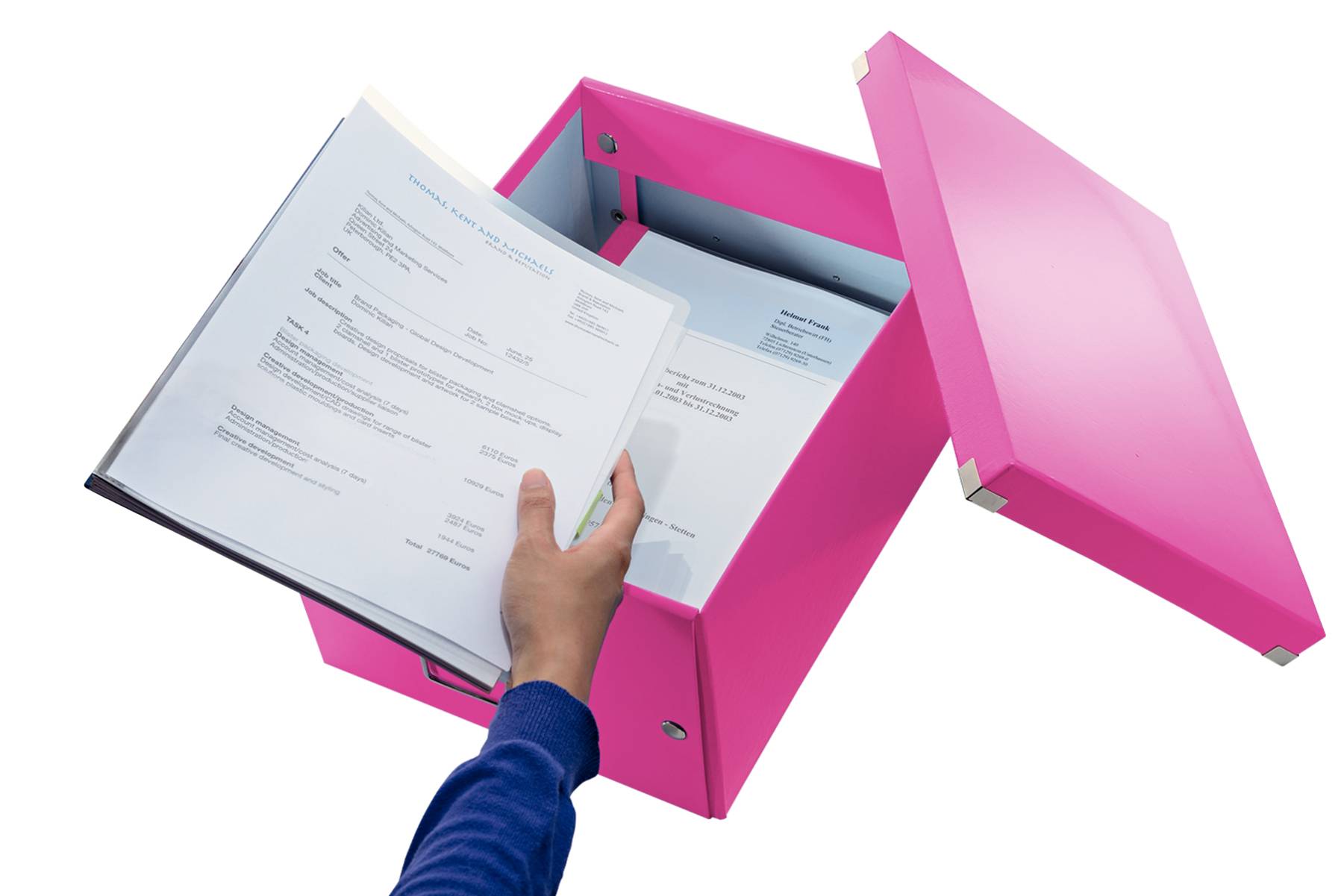 Leitz Aufbewahrungsbox 6044 Click & Store Pink (B x H x T) 281 x 200 x 370 mm 1 St.
