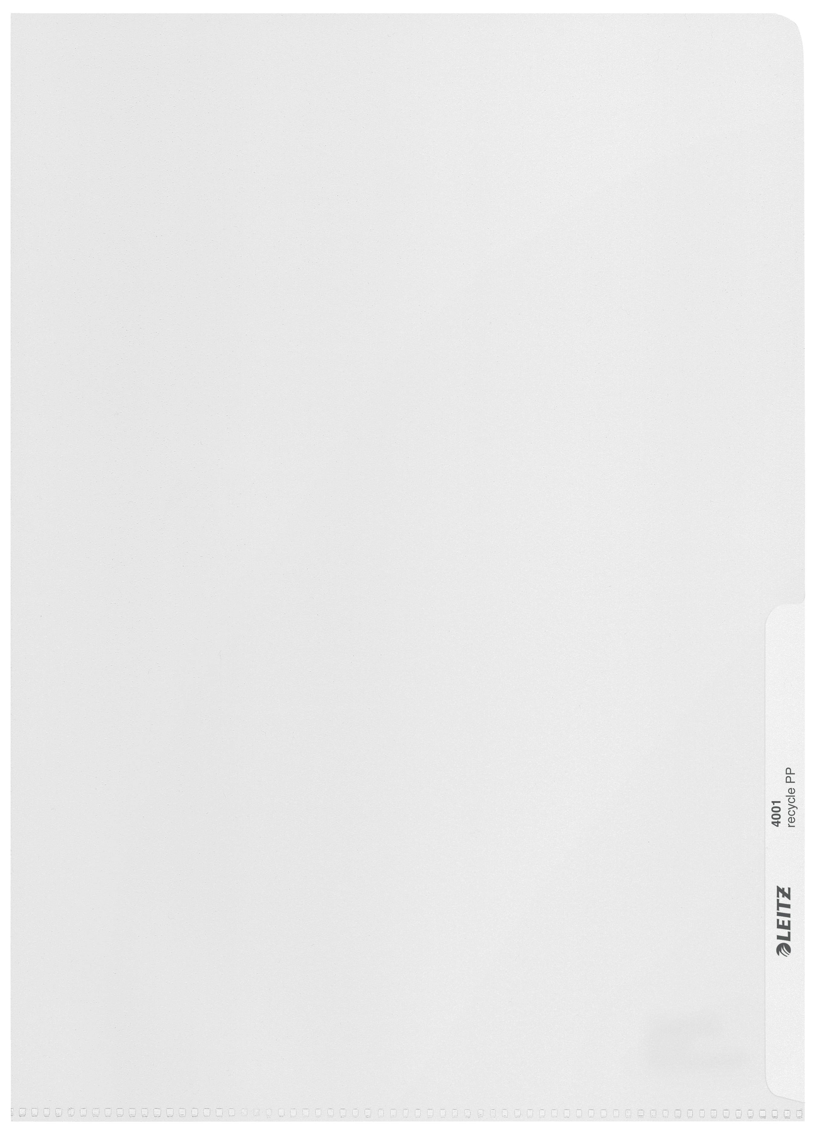 LEITZ Sichthüllen Recycle 40013 , oben und rechts offen, 25 Stück