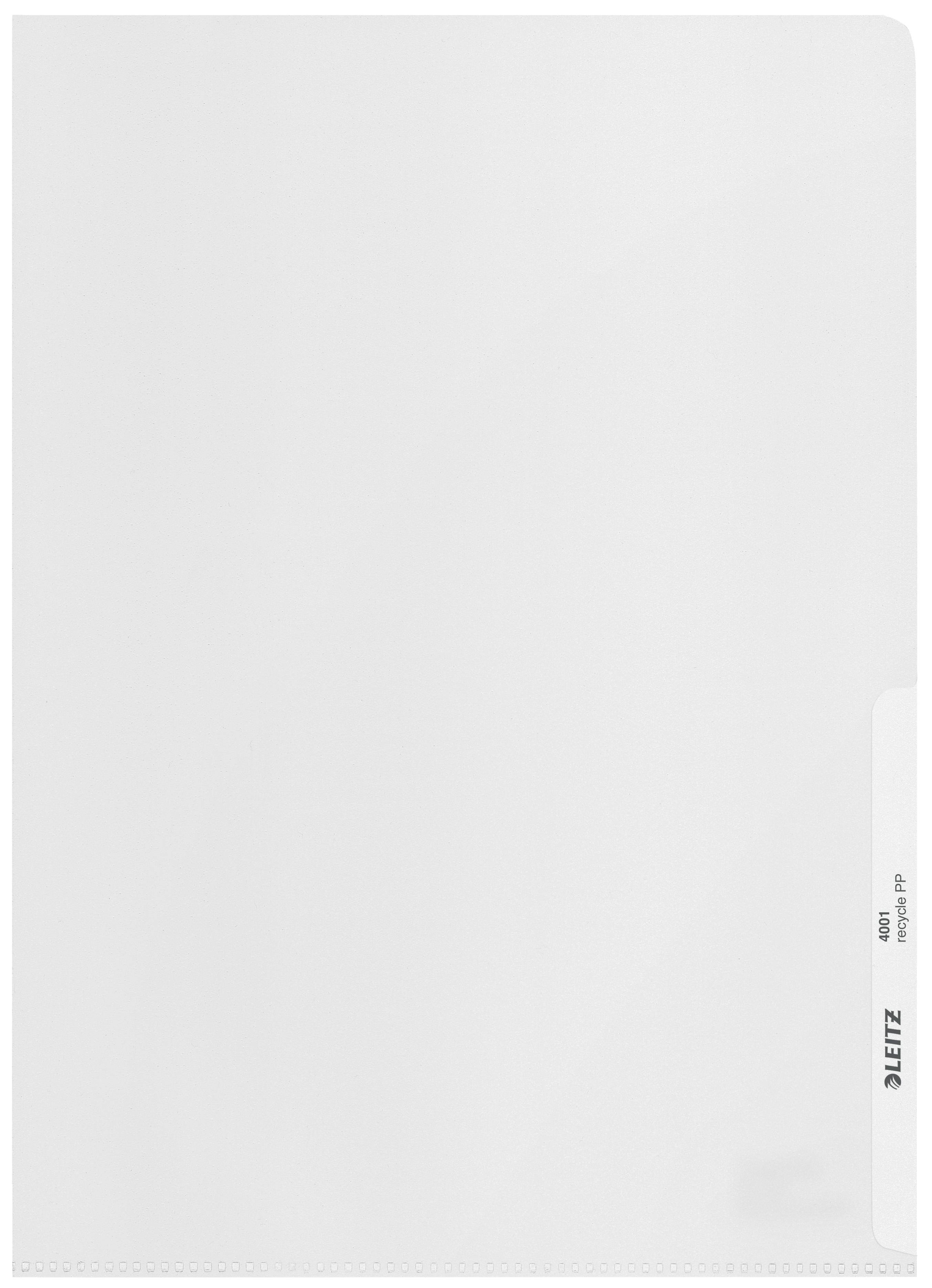 LEITZ Sichthüllen Recycle 40013 , oben und rechts offen, 25 Stück