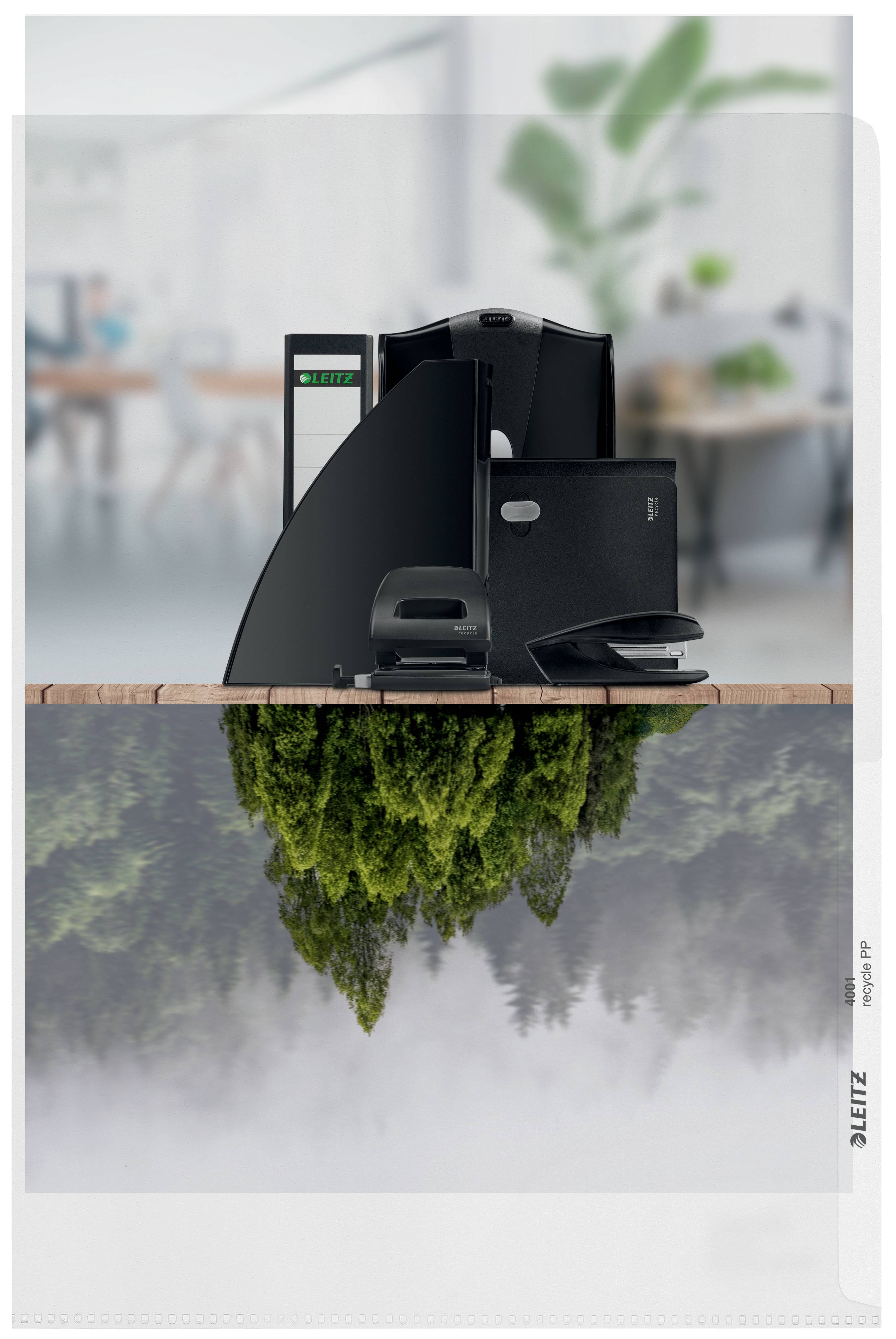 LEITZ Sichthüllen Recycle 40013 , oben und rechts offen, 25 Stück