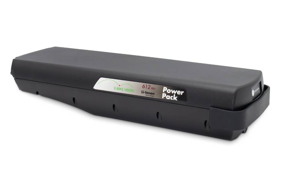 E-Bike Vision PowerPack Akku für Bosch Classic 36V / 17Ah / 612WH Gepäckträgerakku Batterie