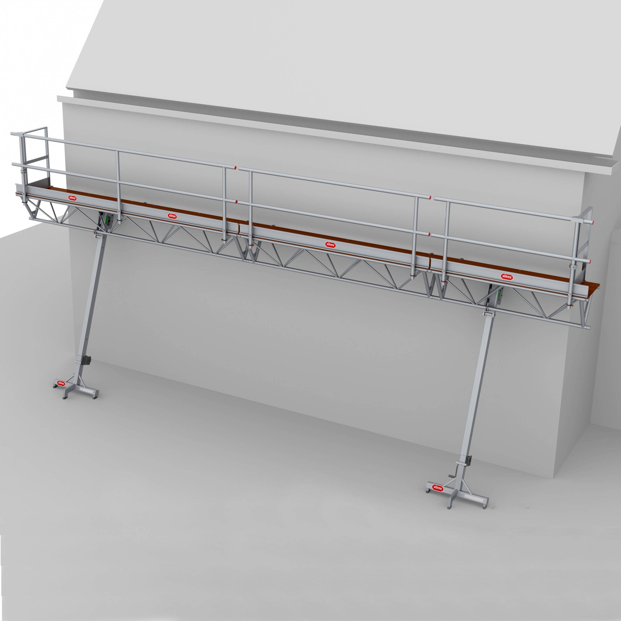 Altrex Modulare Dreiecksbühne Euro 4-6 mit Handwinde MTB 6m lang