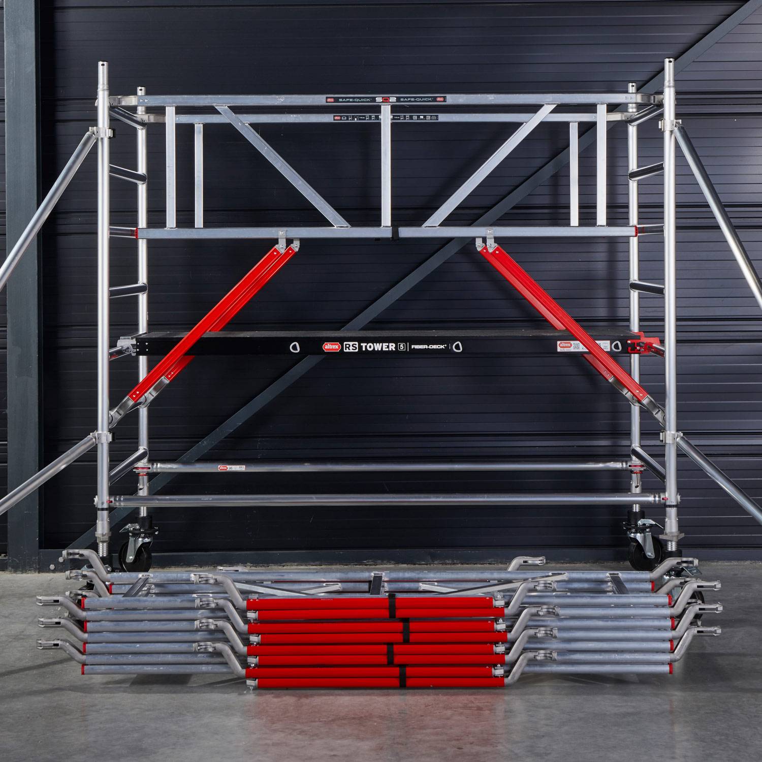 Altrex Fahrgerüst RS Tower 52-S Aluminium mit Safe-Quick und Holz-Plattform 10,20m AH 1,35x1,85m