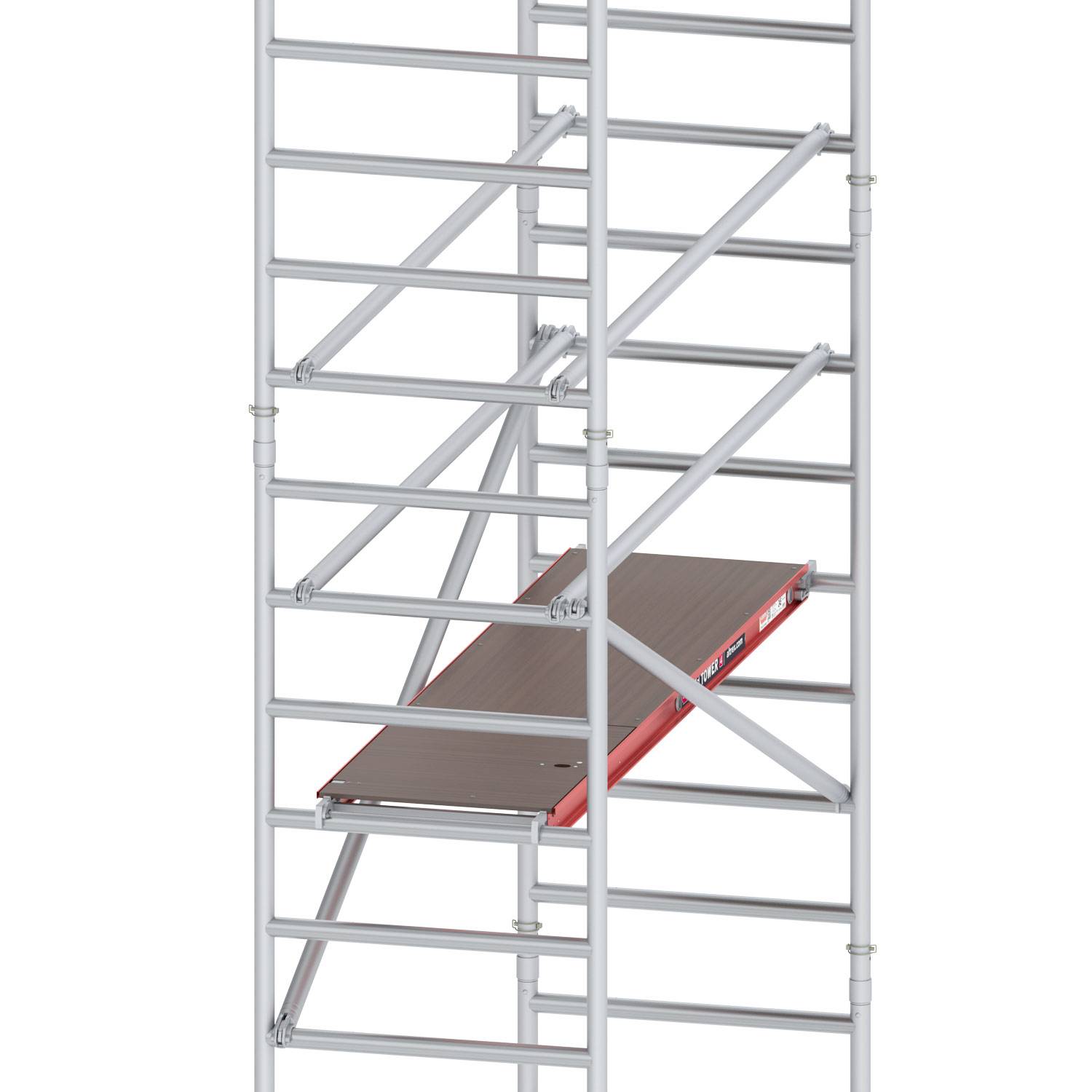 Altrex Fahrgerüst RS Tower 41 PLUS Aluminium ohne Safe-Quick® mit Holz-Plattform 8,20m AH breit 0,