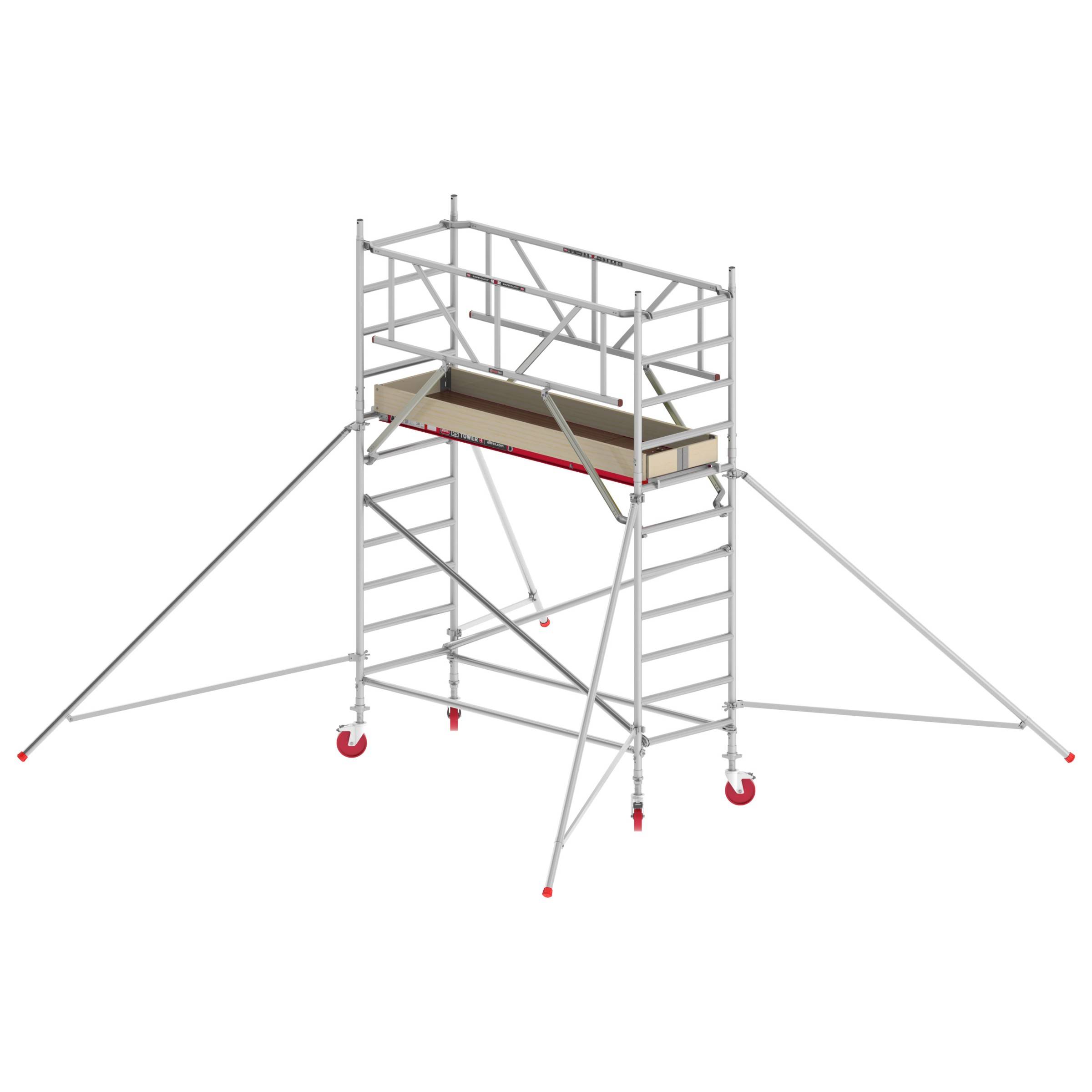 Altrex Fahrgerüst RS Tower 41 PLUS Aluminium ohne Safe-Quick® mit Holz-Plattform 4,20m AH breit 0,