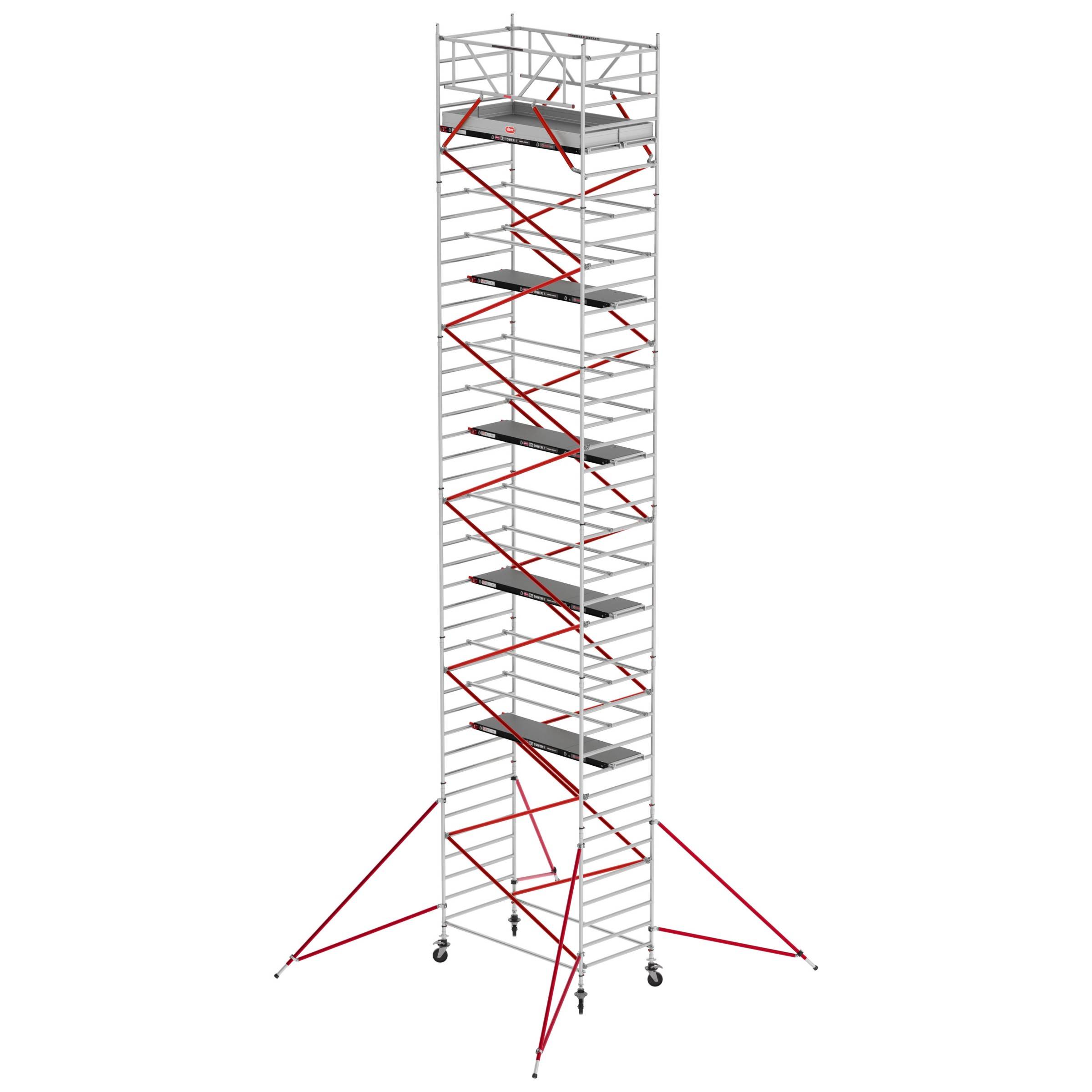 Altrex Fahrgerüst RS Tower 52 Aluminium mit Holz-Plattform 13,20m AH 1,35x3,05m
