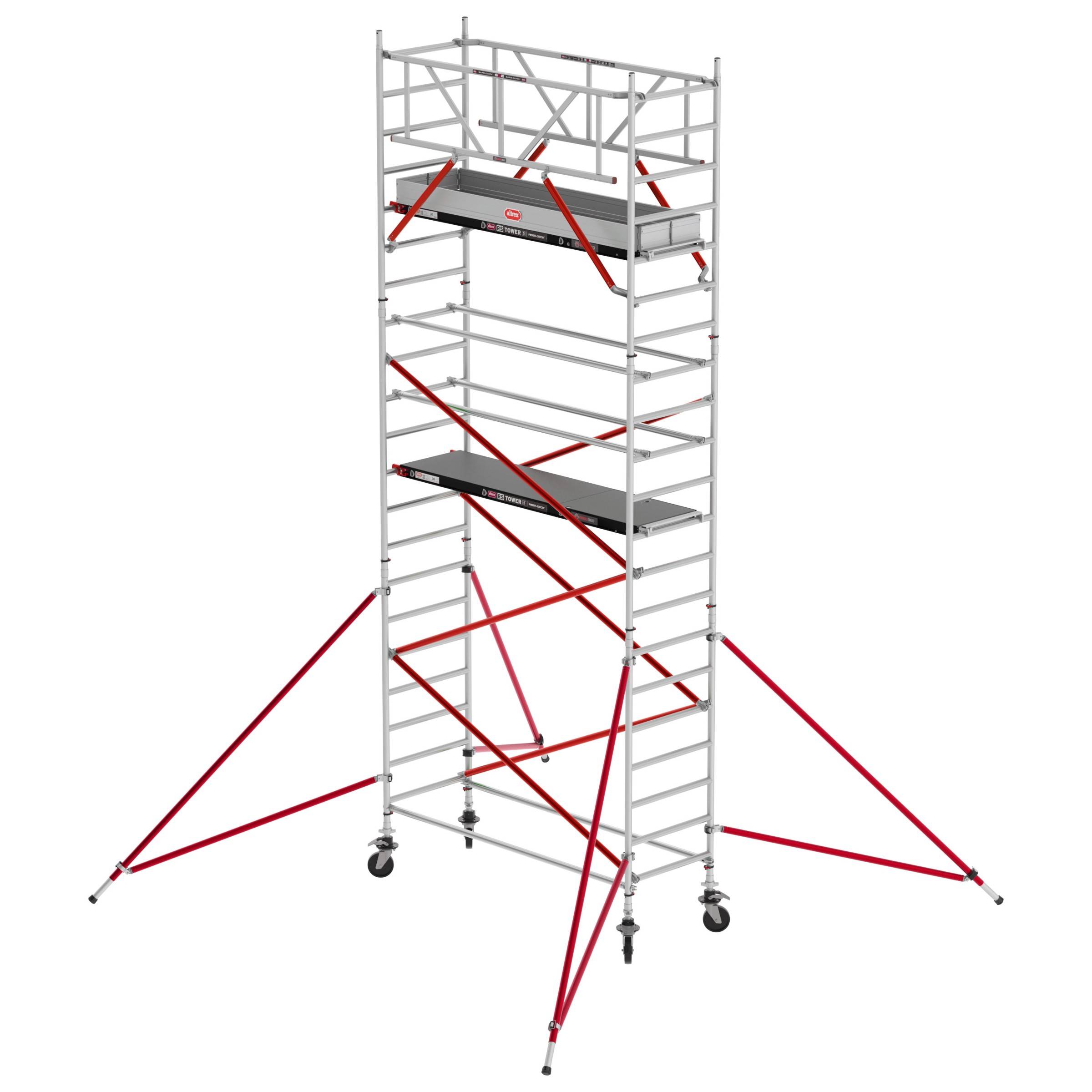 Altrex Fahrgerüst RS Tower 51 Plus Aluminium 0,90m breiter Rahmen mit Fiber-Deck Plattform 7,20m AH