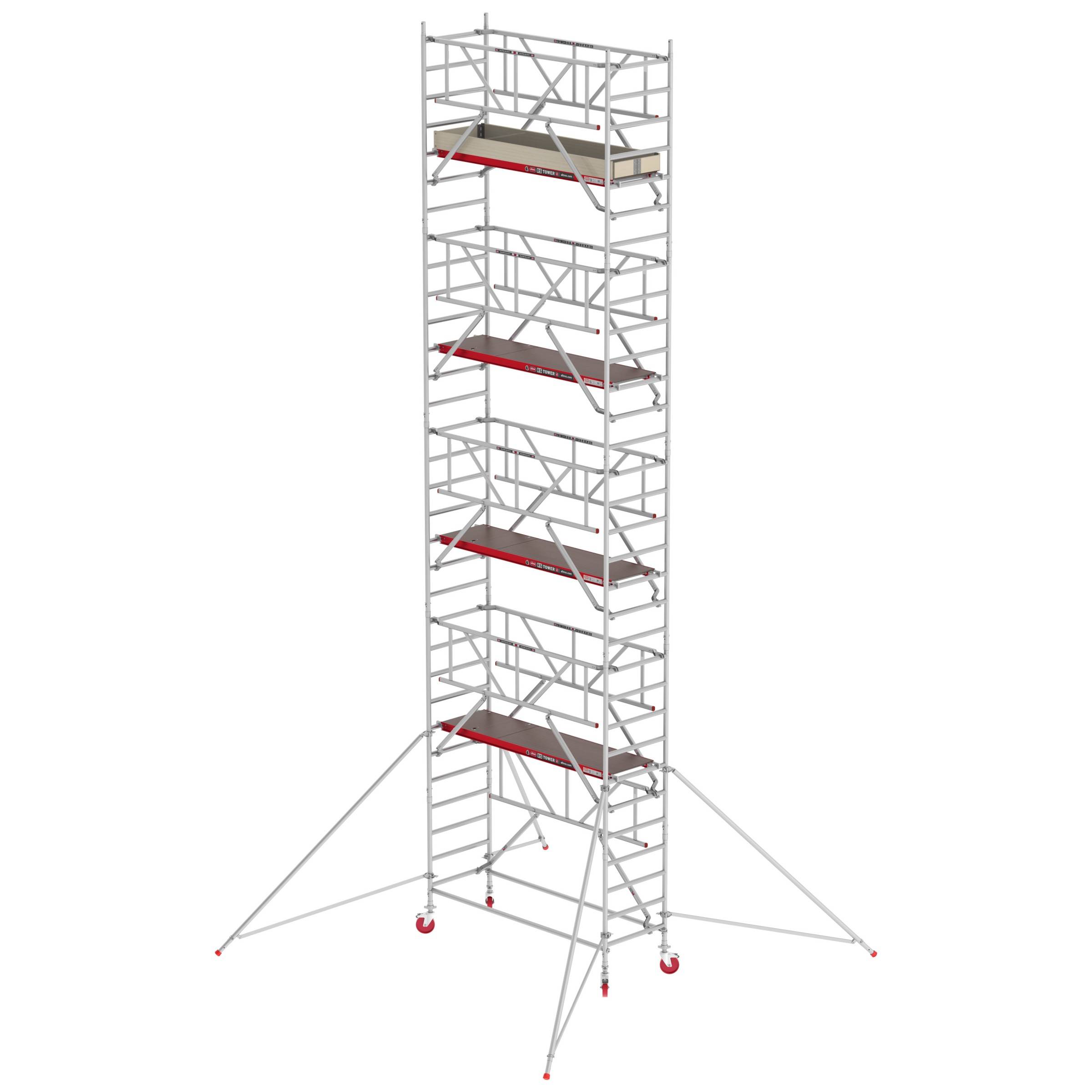 Altrex Fahrgerüst RS Tower 41 PLUS Aluminium mit Safe-Quick® und Holz-Plattform 10,20m AH breit 0,