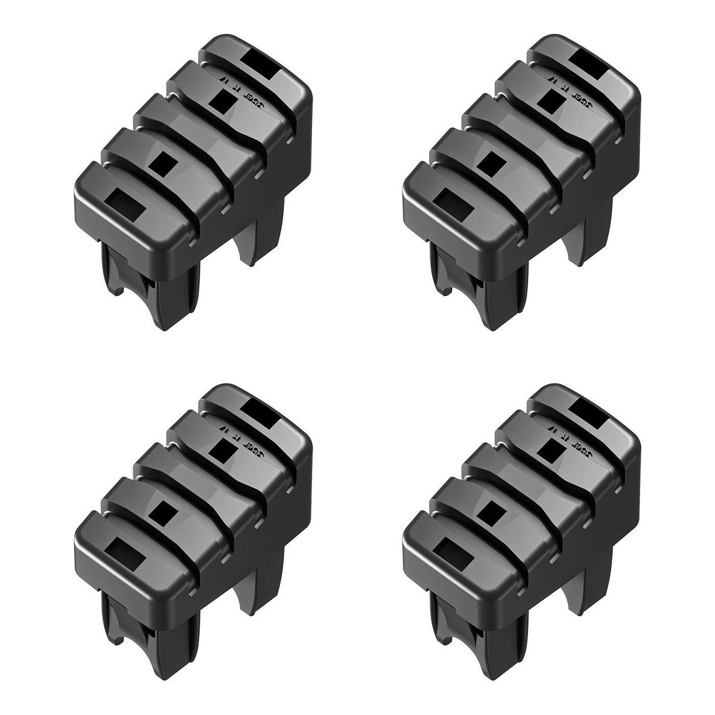 Hailo Fuß-Set 4 Stück Steig- & Stützholm für Hailo Stehleitern mit 35x20/43x20mm Holm (ab Bj. 01