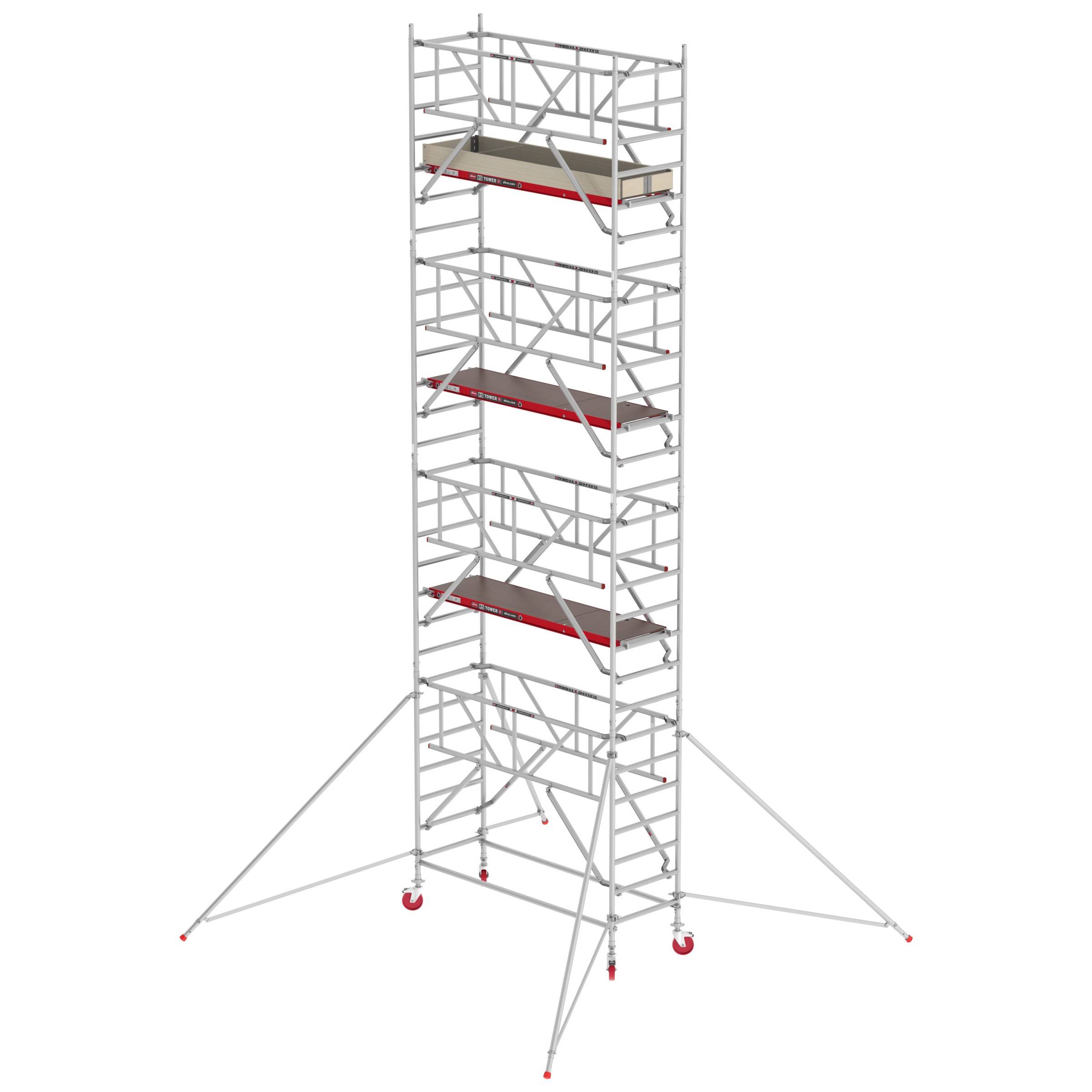 Altrex Fahrgerüst RS Tower 41 PLUS Aluminium mit Safe-Quick® und Holz-Plattform 9,20m AH breit 0,9