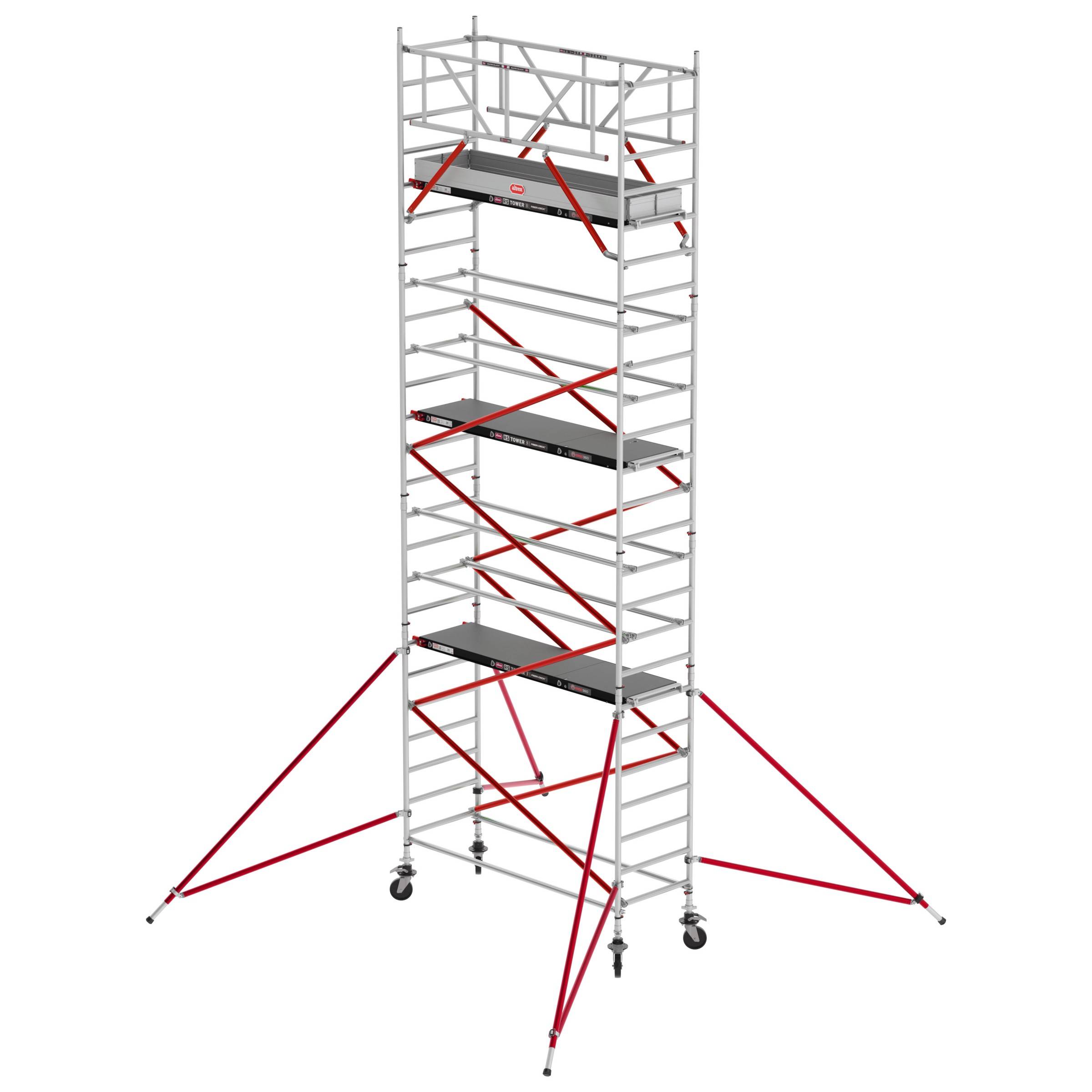 Altrex Fahrgerüst RS Tower 51 Plus Aluminium 0,90m breiter Rahmen mit Fiber-Deck Plattform 8,20m AH